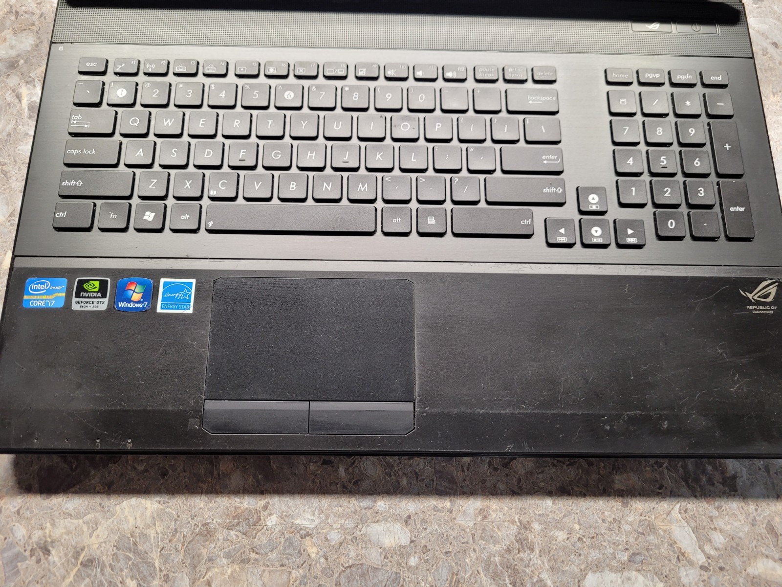 ASUS ROG G74SX 17.3″ Laptop Untested as is for parts i7 gtx 560m