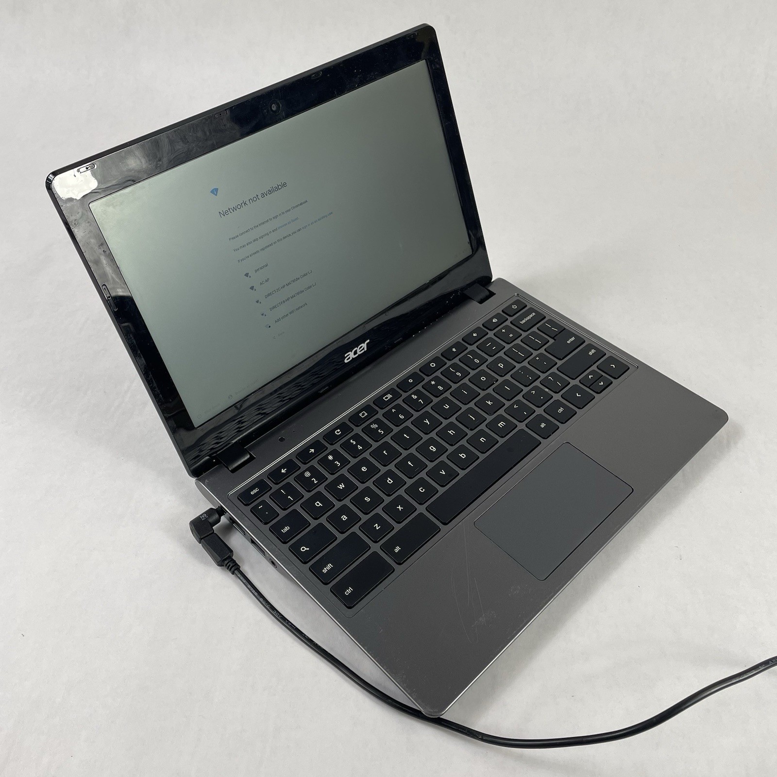 Acer Chromebook C720 11.6″ Celeron 2955U 1.40 GHz 2 GB RAM 16 GB SSD No AC