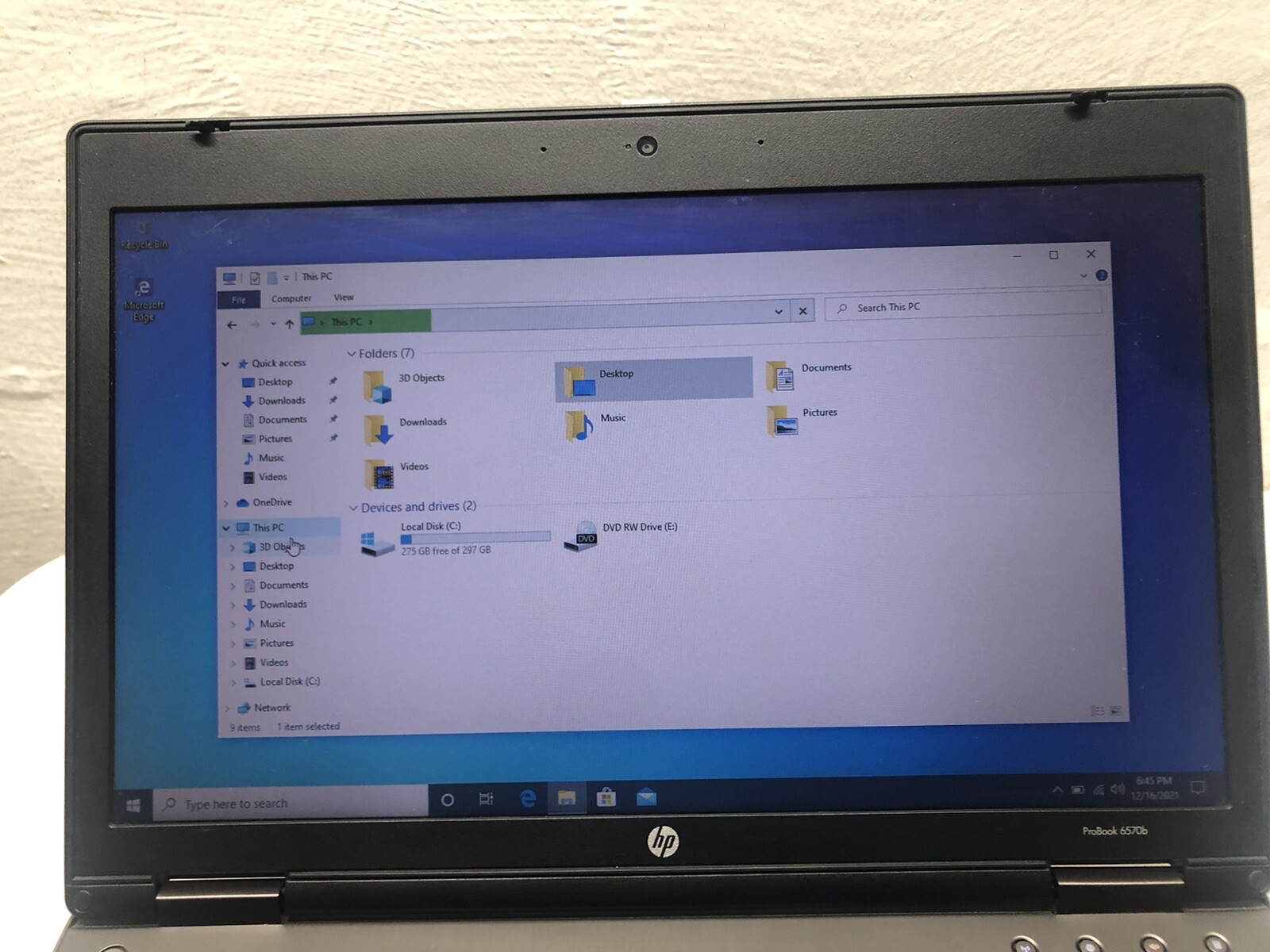 HP ProBook 6570B Intel Core i5-3340M 2.70GHz 4GB RAM 320GB Windows 10 Pro