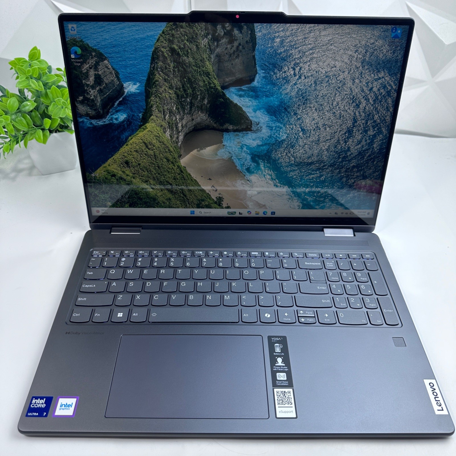 Lenovo Yoga 7i 2-in-1 16″ 2K Touchscreen Laptop, Ultra 7 155U, 16GB, 1TB SSD