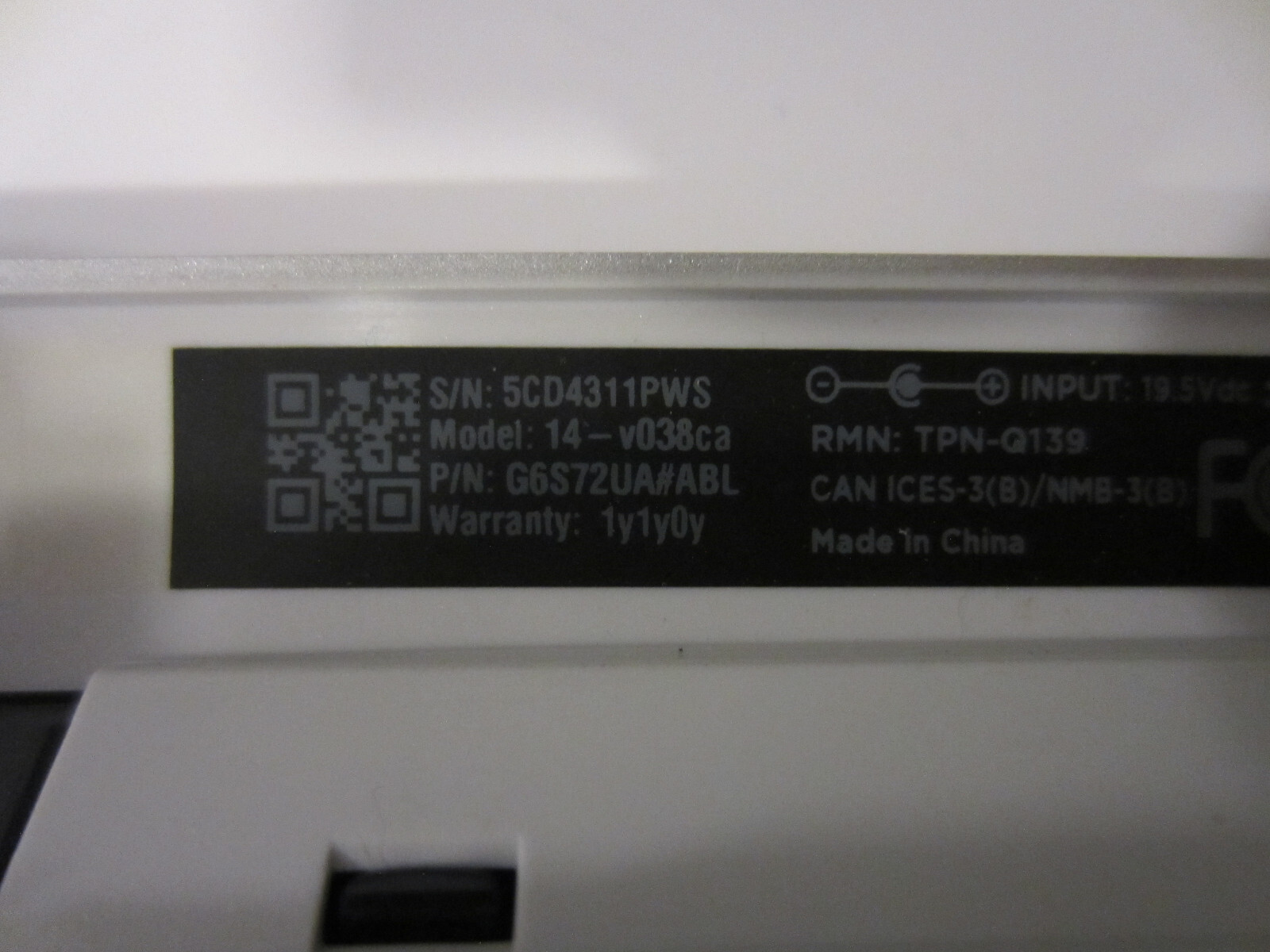 HP Pavilion 14-V038CA 14.0″ Intel N3530 2.16GHz BeatsAudio (AS-IS) Parts Repair