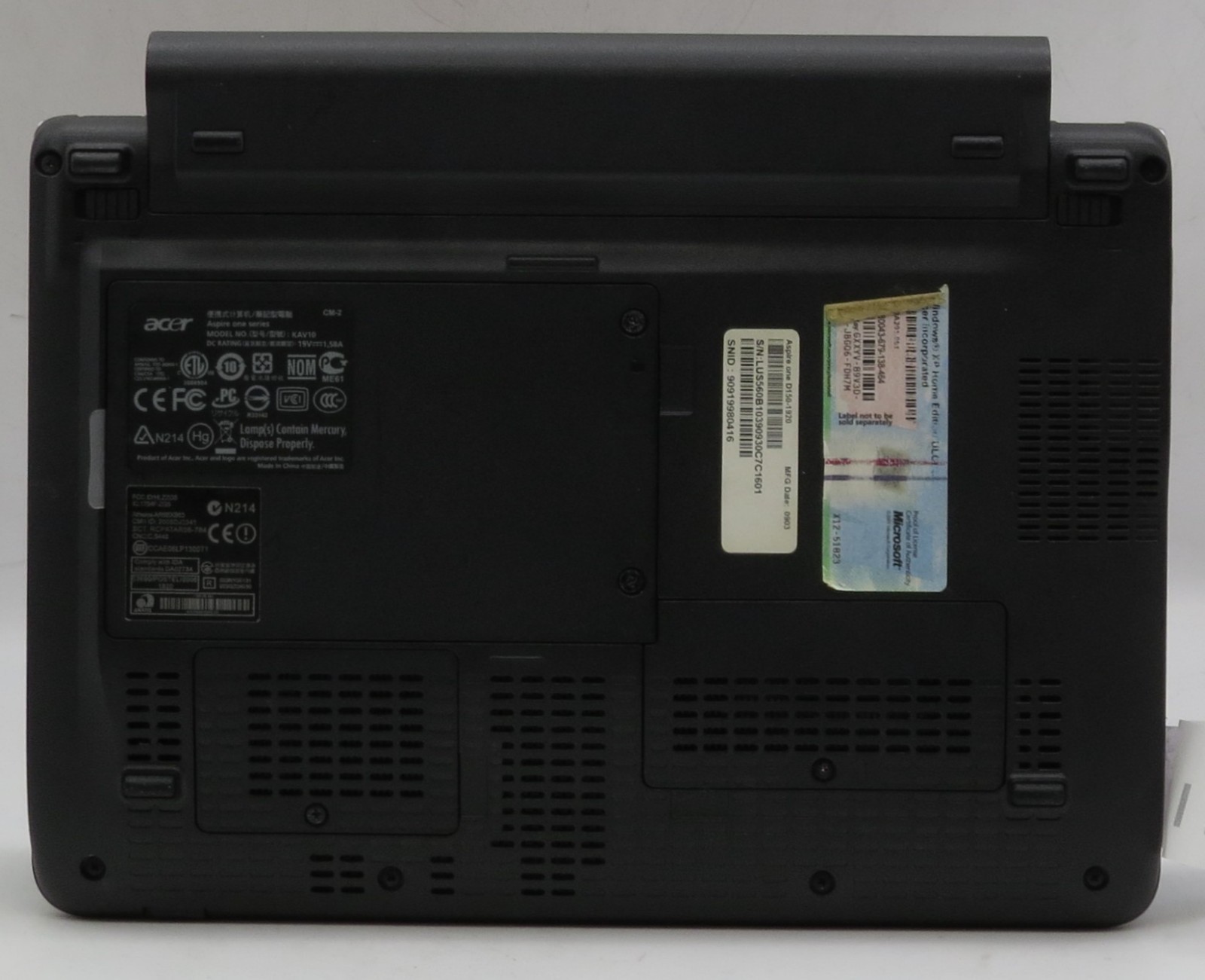 Acer Aspire One | Atom-N270 @ 1.60GHz | 1GB DDR2 | No HDD/OS *PARTS