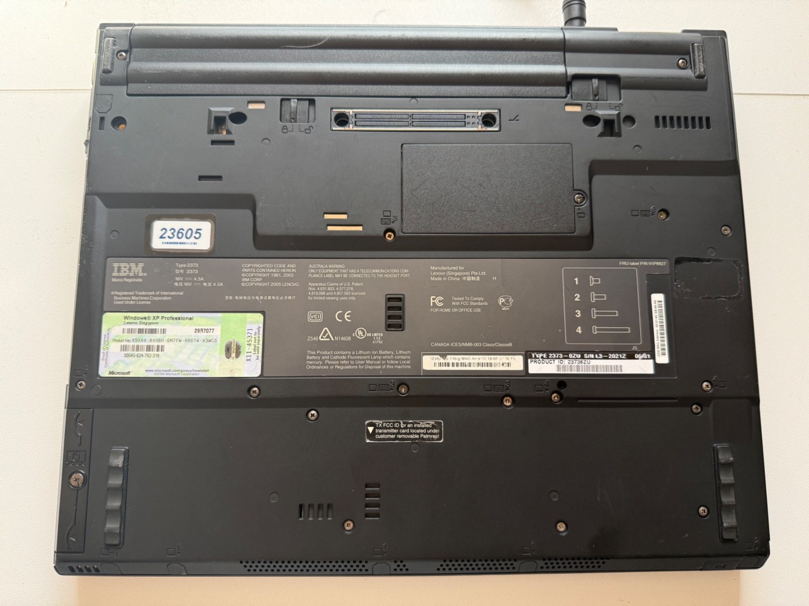SURVIVOR! IBM Thinkpad T42 Laptop Pentium M 1.70 Ghz 512 MB RAM OEM Windows XP