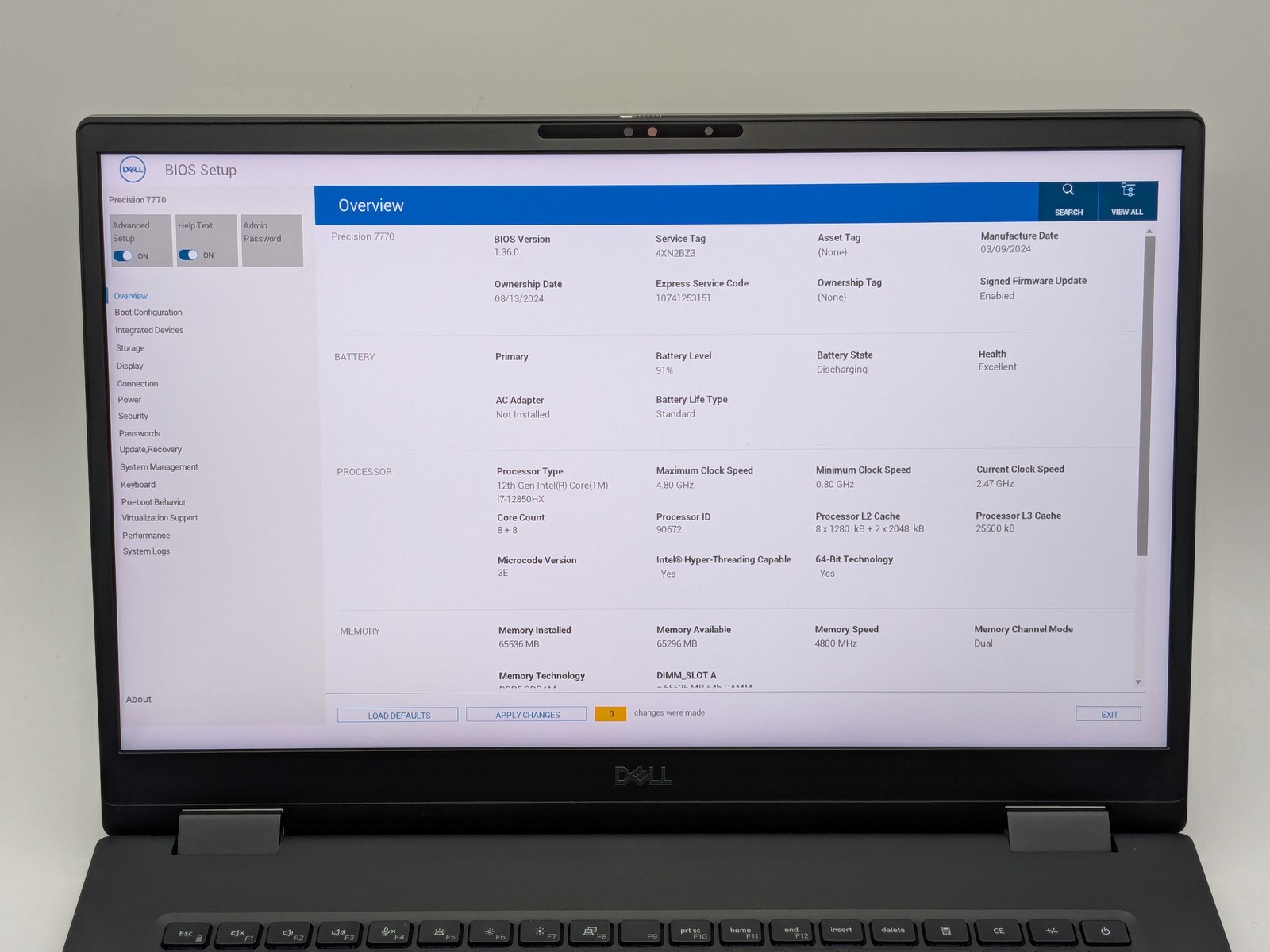 DELL Precision 7770 17″ FHD I7-12850HX 1TB 64GB W11P RTX A1000 5G GPS Warranty