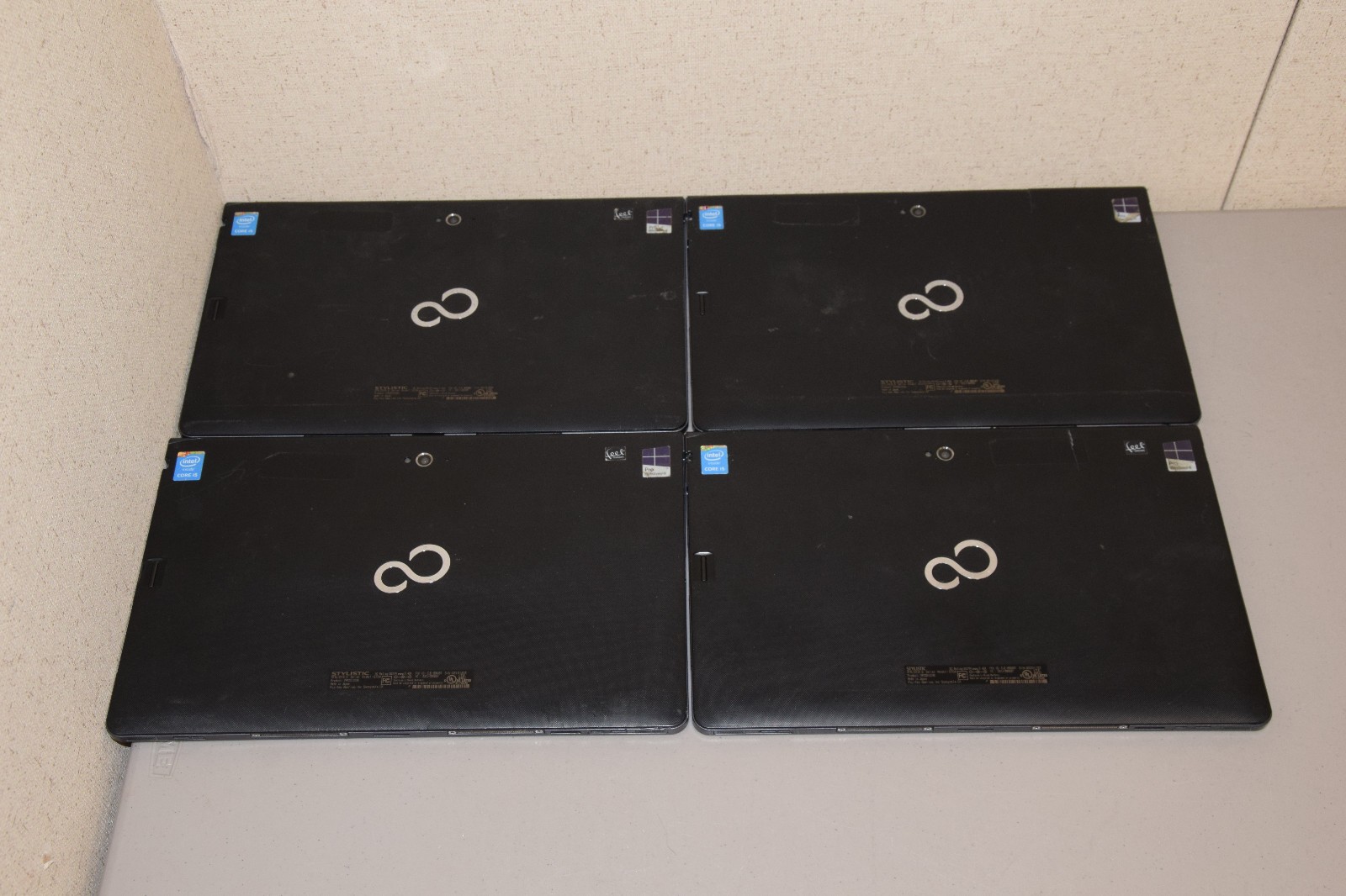 DESTROYED DEAD JUNK Lot 4 Fujitsu Stylistic Q704 Tablet PCs Incomplete Stripped