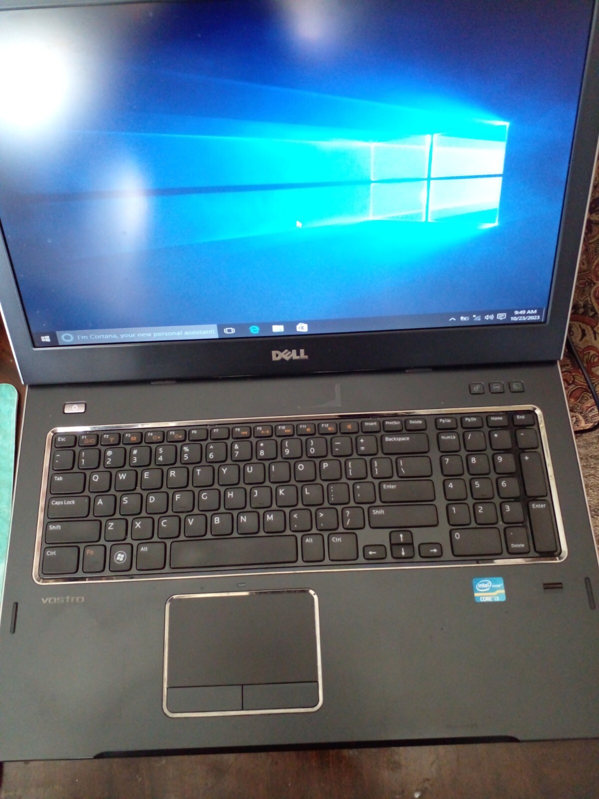 Dell Vostro 3750 Laptop Intel Core i3 8GB 250GB SSD Win 10 Pro See Pictures