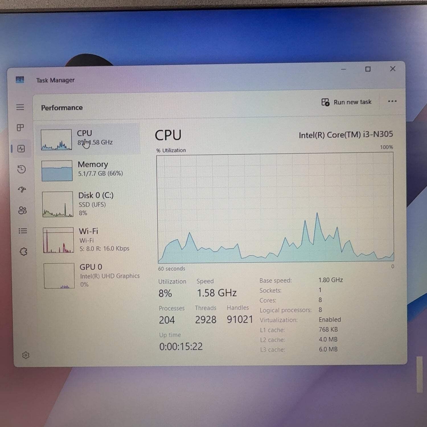 Lenovo IdeaPad Slim 3 15IAN8 15.6″ i3-N305 1.8GHz 8GB RAM 128GB SSD