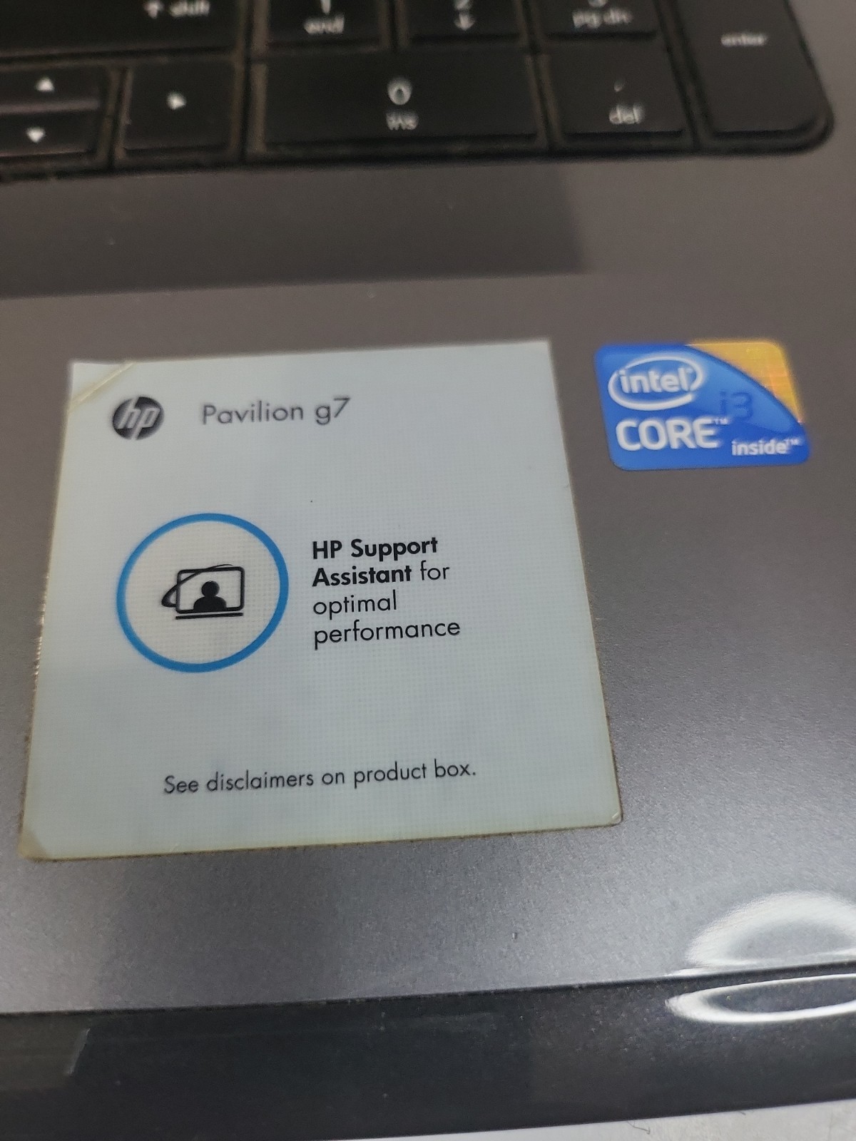 HP Pavilion G7-1070US Notebook PC Intel Corei3 No Battery No Charger Untested