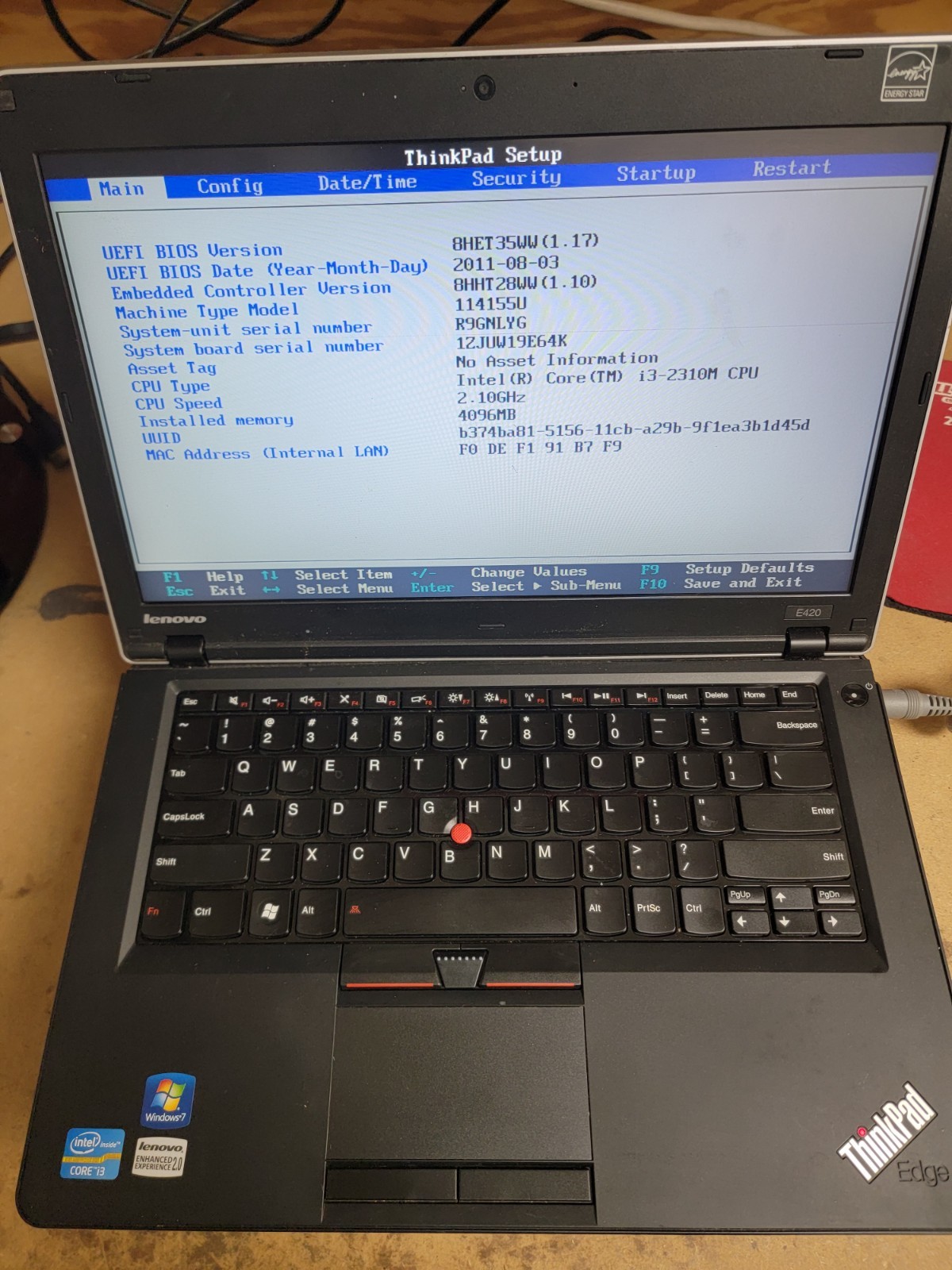 Lenovo E420 i3 4GB LAPTOP – PARTS ONLY – SEE DESCRIPTION