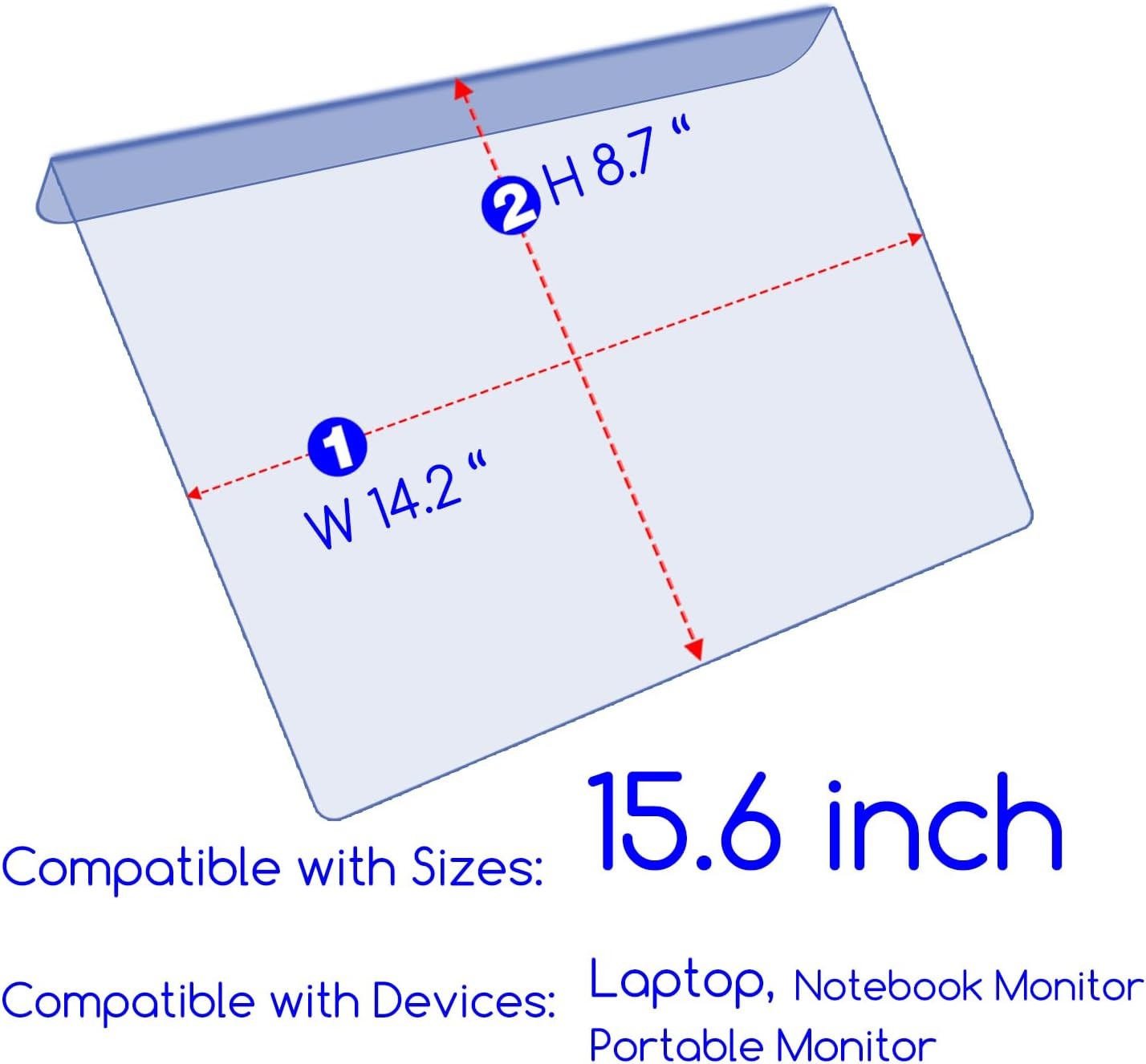 Anti-UV Blue Light Blocking Screen Protector for 14-15.6″ Laptops and Monitors