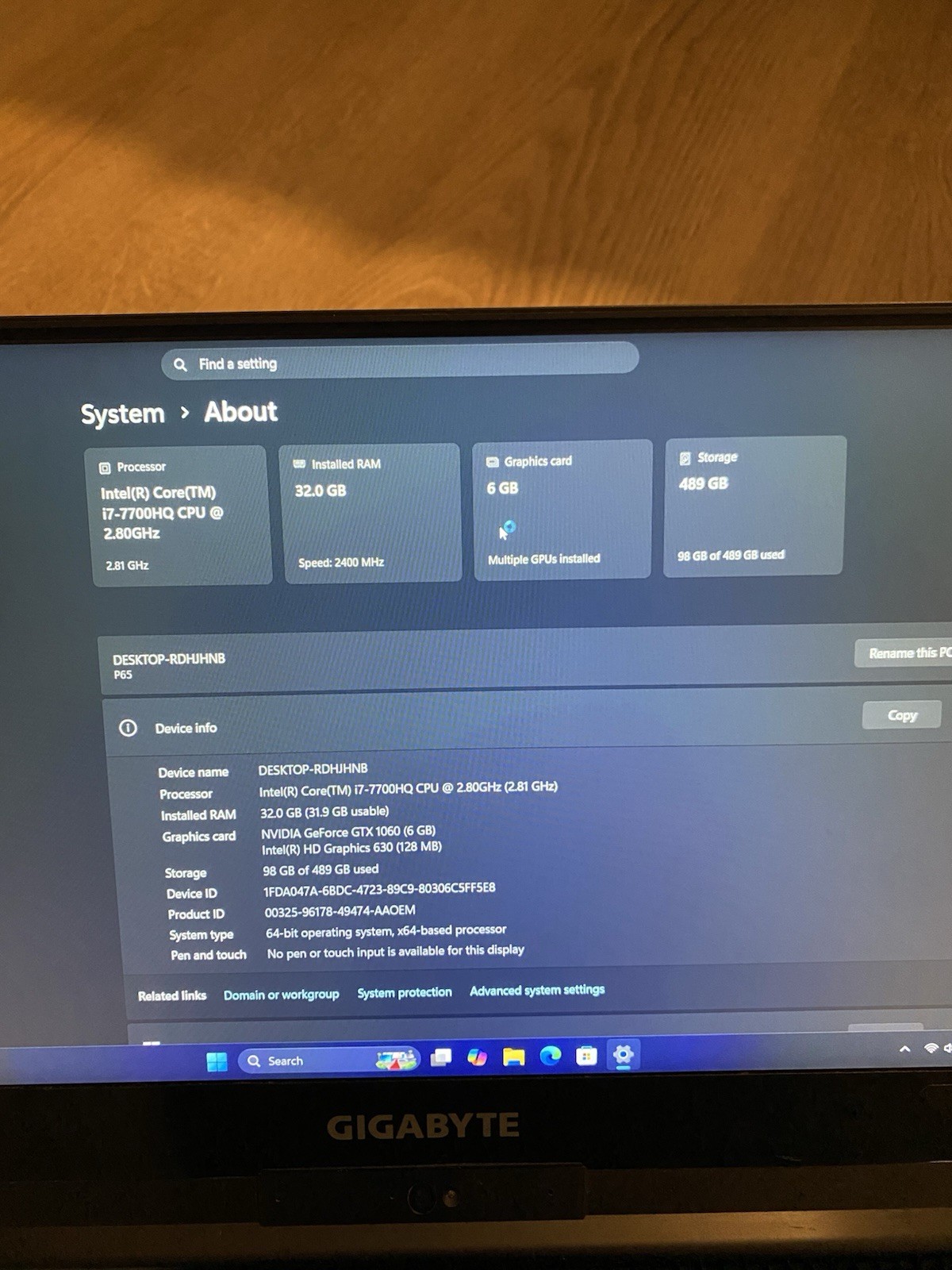 Gaming Laptop Gigabyte Aero 15