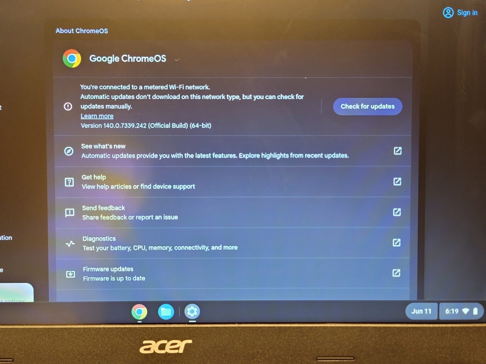 Acer Chromebook 315 15.6” (64GB Intel Celeron N4020 1.1GHz 4GB RAM) & Case