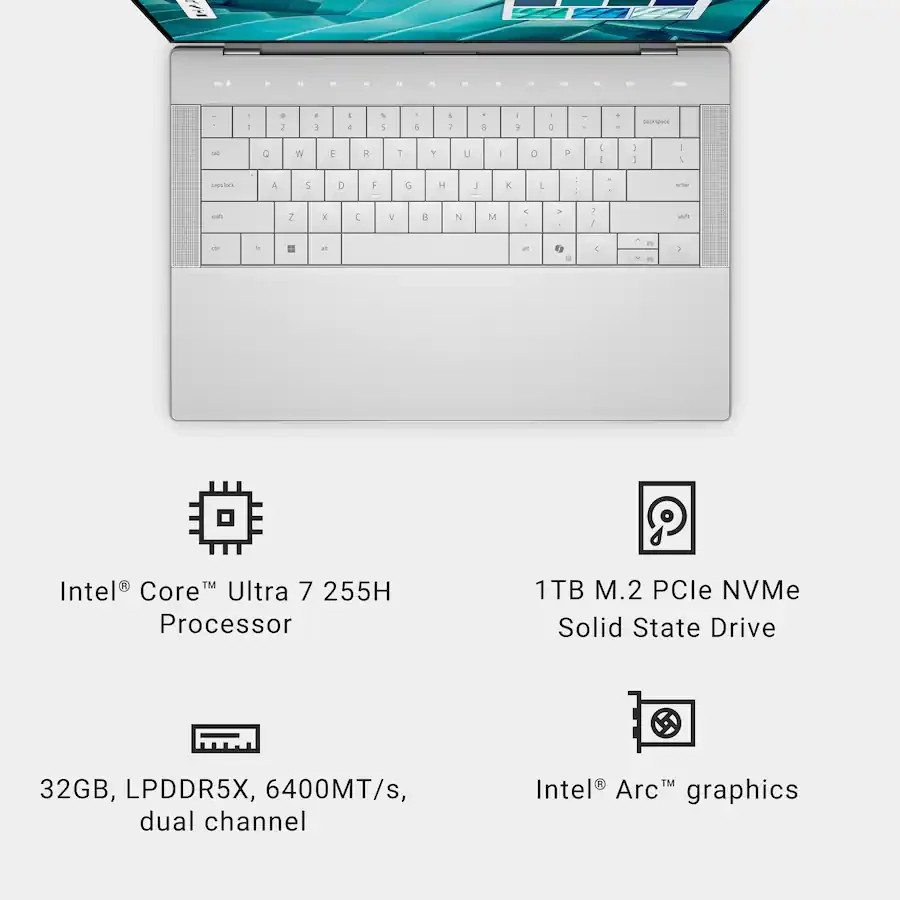 Dell Premium 14.5″ 3.2K OLED Touch Laptop Intel Ultra 7 255H 32GB 1TB SSD