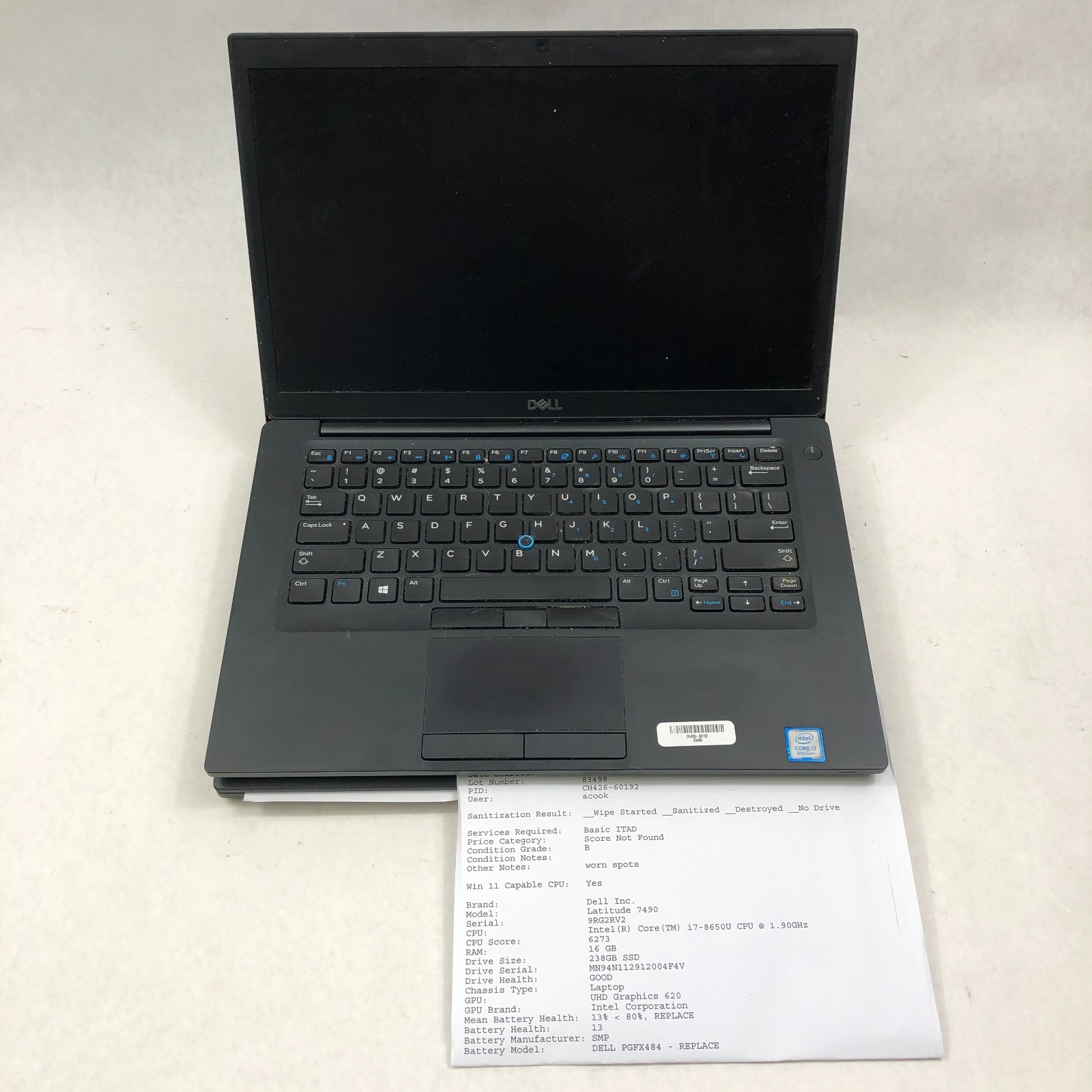 LOT OF 6 Dell Latitude Mixed Model Laptops 3470, 5480, 7480, 7490- See Listing