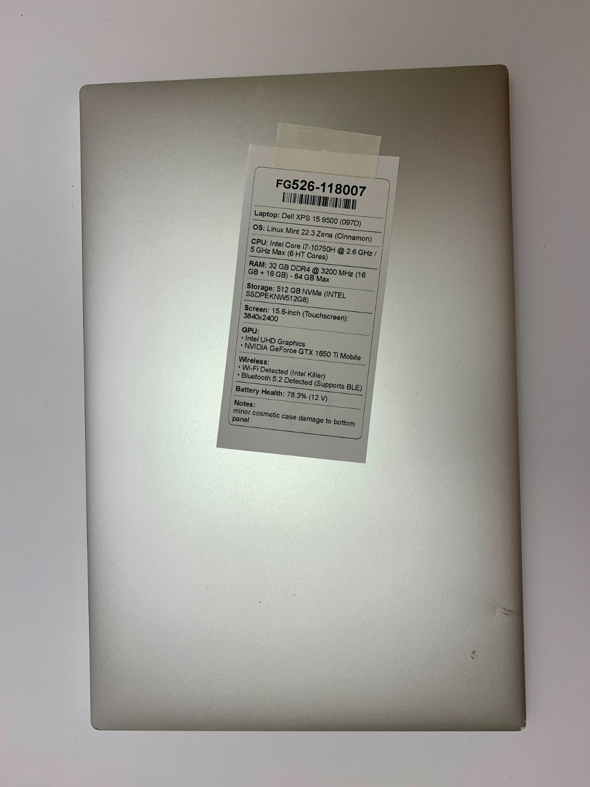 Dell XPS 15 9500 | i7-10750H | 32GB RAM | 512GB NVMe | LINUX