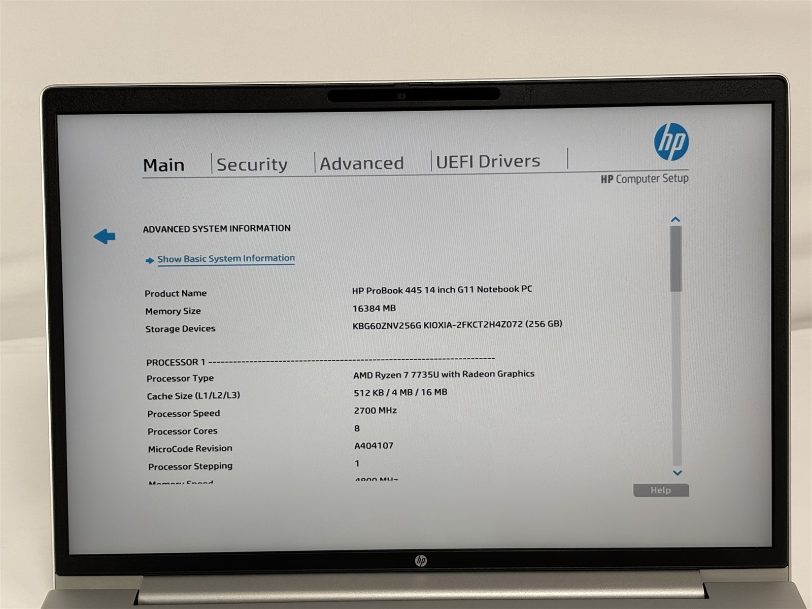 HP ProBook 445 G11 Ryzen 7 7735U 16GB 256GB SSD 14″ Backlit Business Win11 Home