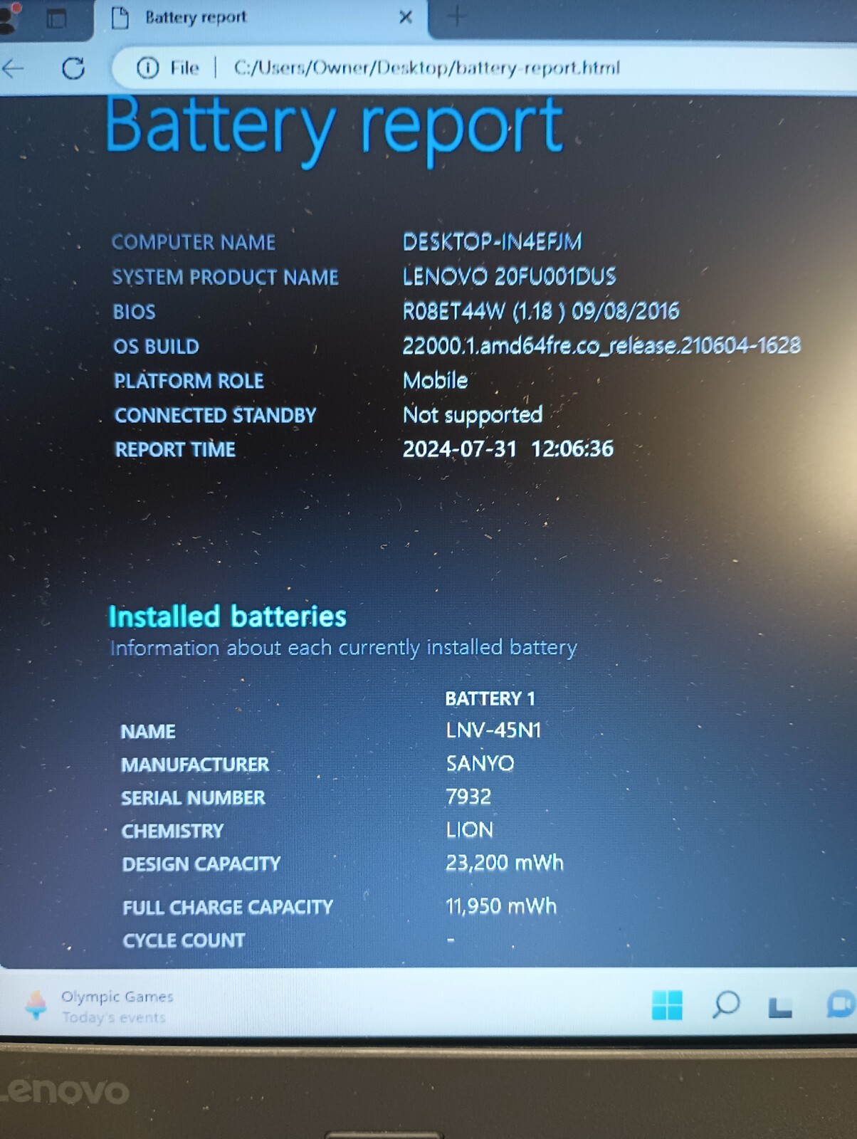 7316 ThinkPad L460 w/charger.i5 6th gen.8GB.180GB SDD.14″.W11 Pro