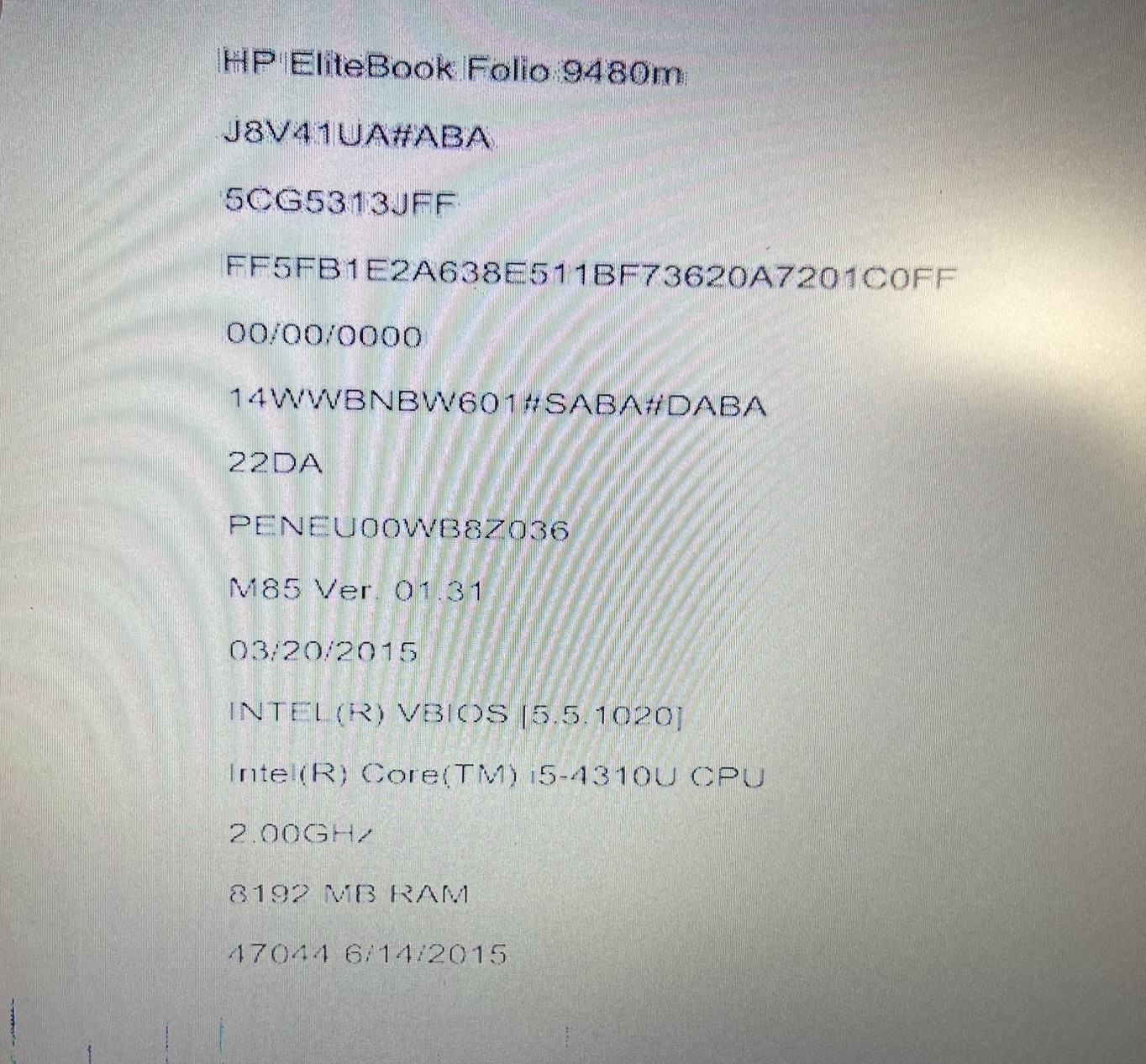 HP EliteBook Folio 9480m Laptop [Core i5-4310U 2 GHz 8 GB NO HDD/ SSD / OS] 14″