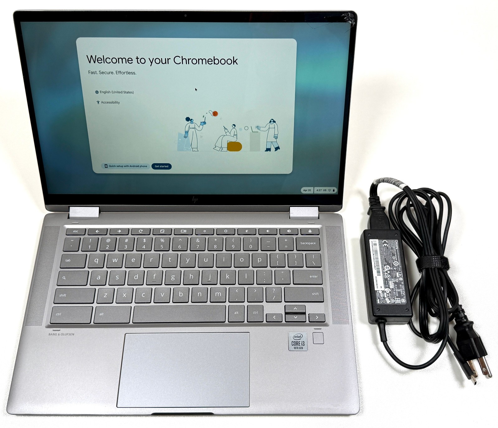 HP Chromebook x360 14c-ca0053dx 14″ Touch 2.1GHz i3-10110U 8GB RAM 64GB eMMC SSD