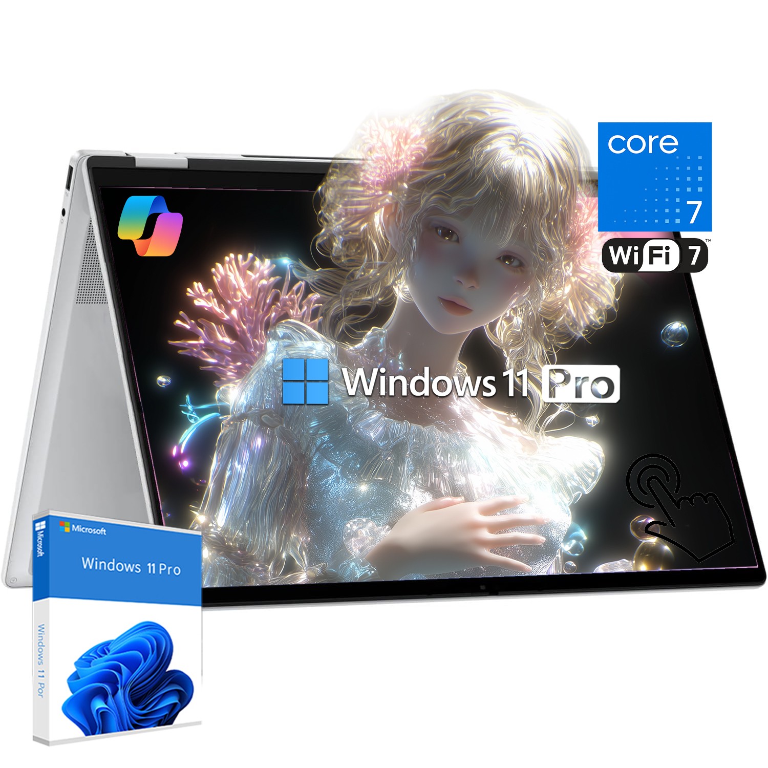2025 HP OmniBook 7 2-in-1 Laptop,16″ 3k OLED Touch,U7-258V,32GB RAM 2TB SSD