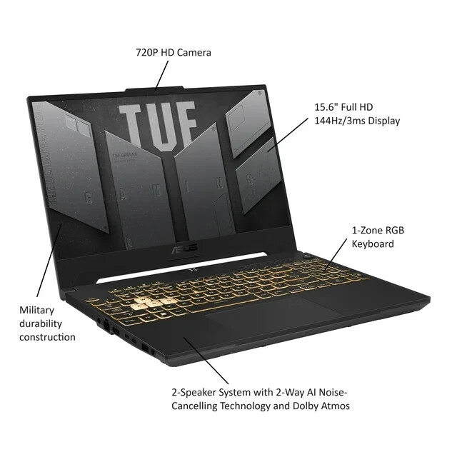 ASUS TUF Gaming Laptop FX507VU-ES53 RTX 4050 i5 16GB RAM sRGB