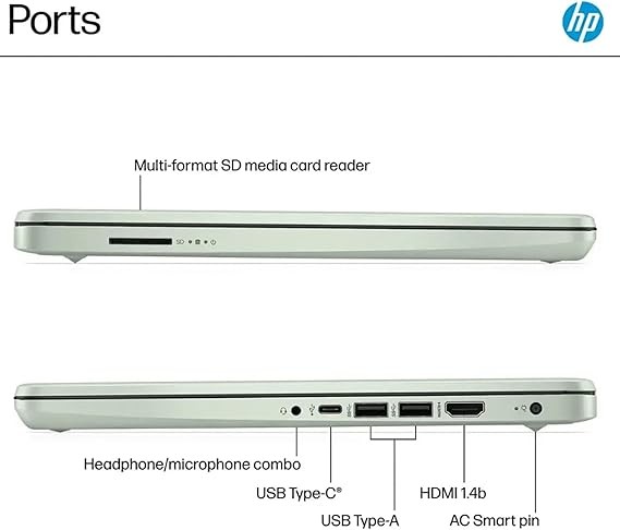 HP Laptop 14-dq6013dx UP TO 16GB-384GB Win11Pro 14″ HD N150 | Willow Green