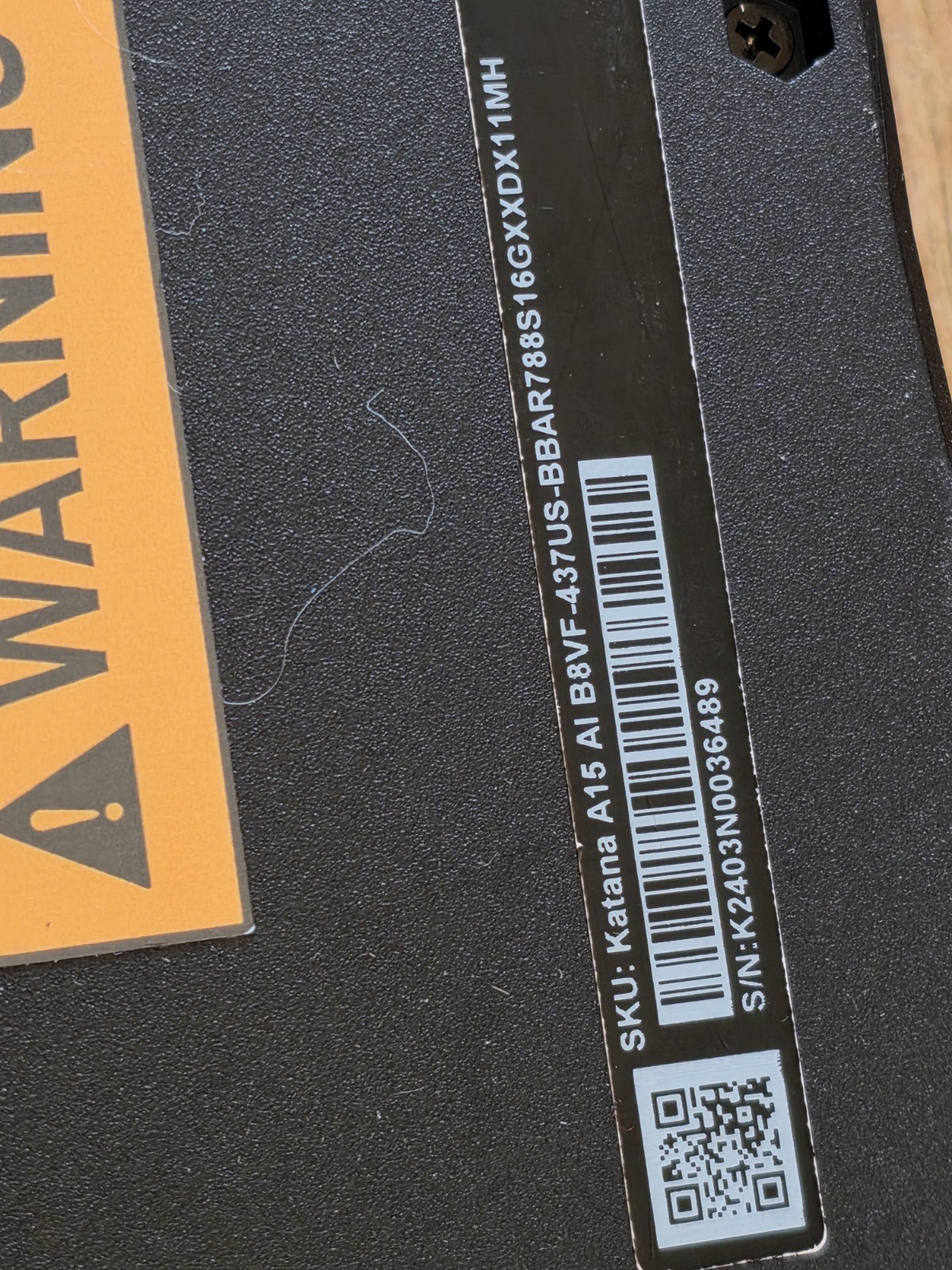 MSI Katana A15 AI B8VF Win 11 AMD Ryzen 7 8845HS 3.8GHz 32GB RAM 1TB SSD Pow