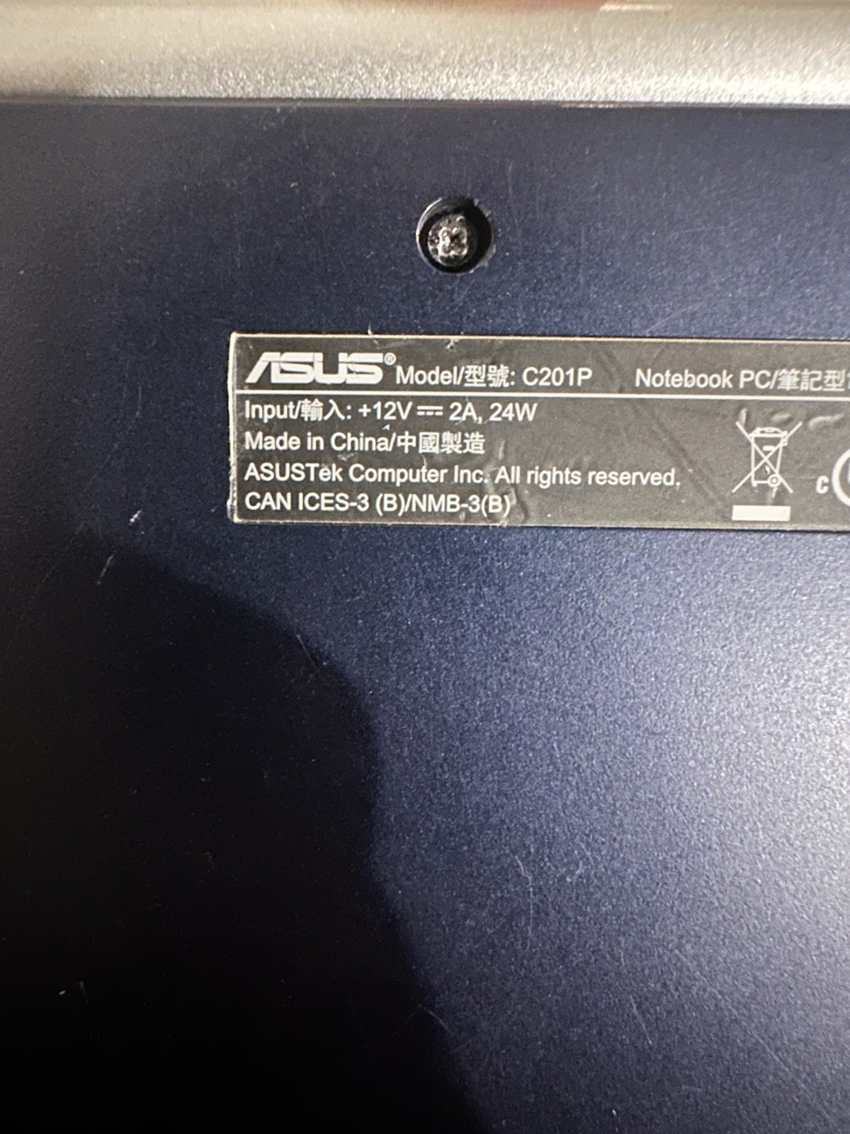 Asus Chromebook C201P Laptop Notebook 11.6″ 16 GB Blue UNTESTED