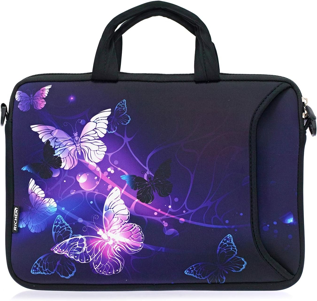 Neoprene Shoulder Bag for 14-15.6 inch Laptops with Handle and Accessories Pocke