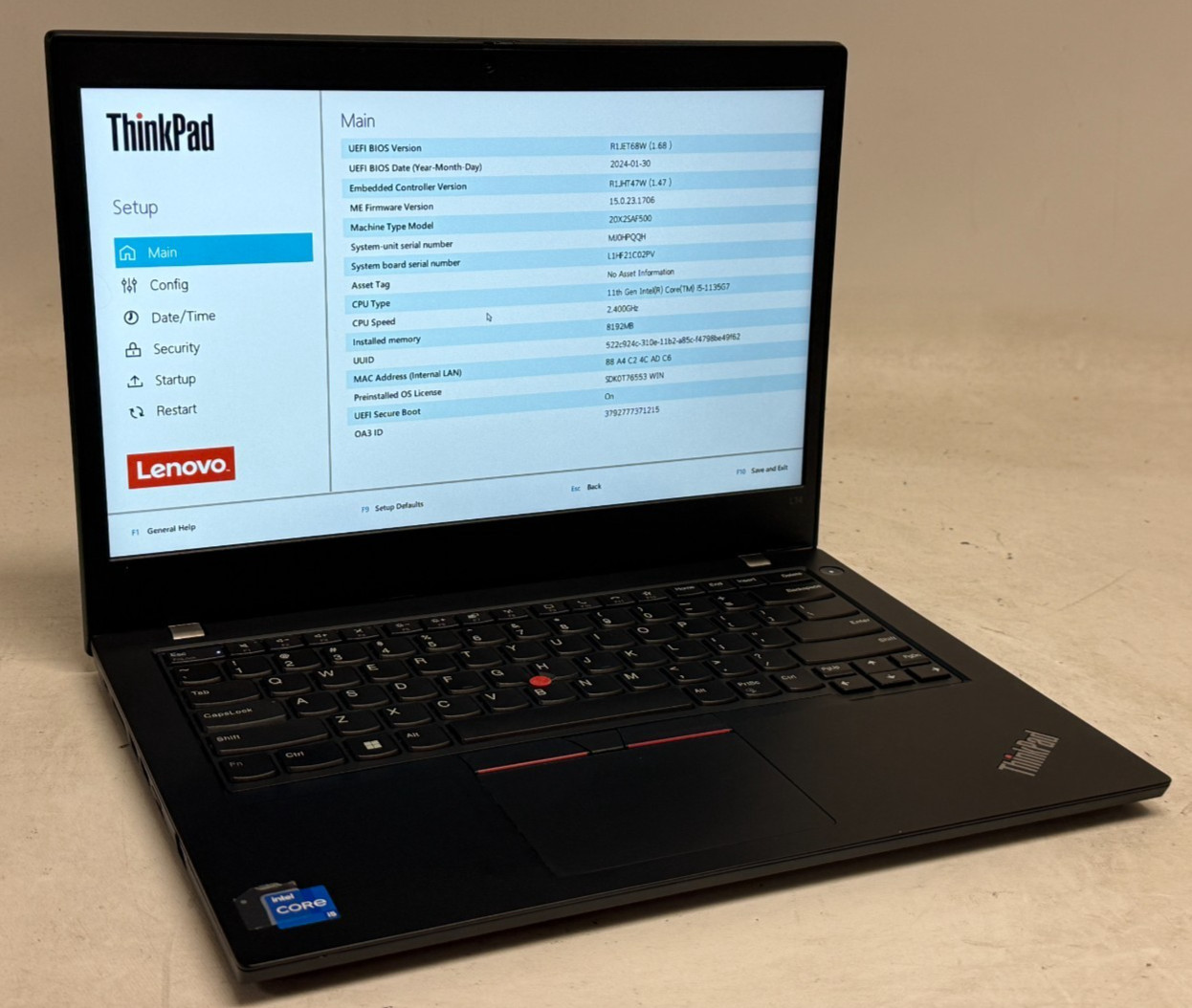 Lenovo ThinkPad L14 14″ (i5-1135G7 2.40GHz – 8GB RAM – 256GB SSD – Win11Home)