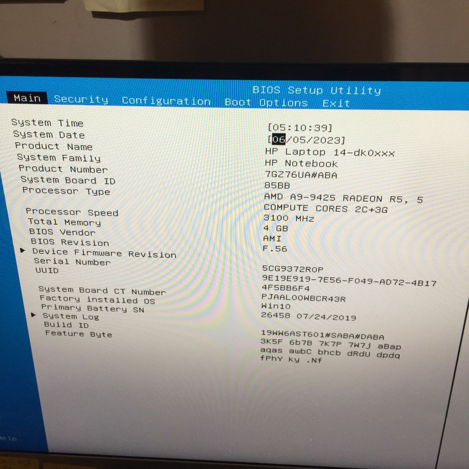 HP dk0002dx 14″ AMD A9-9425 3.1GHz 4GB RAM Radeon R5 128GB SSD DAMAGED SCREEN