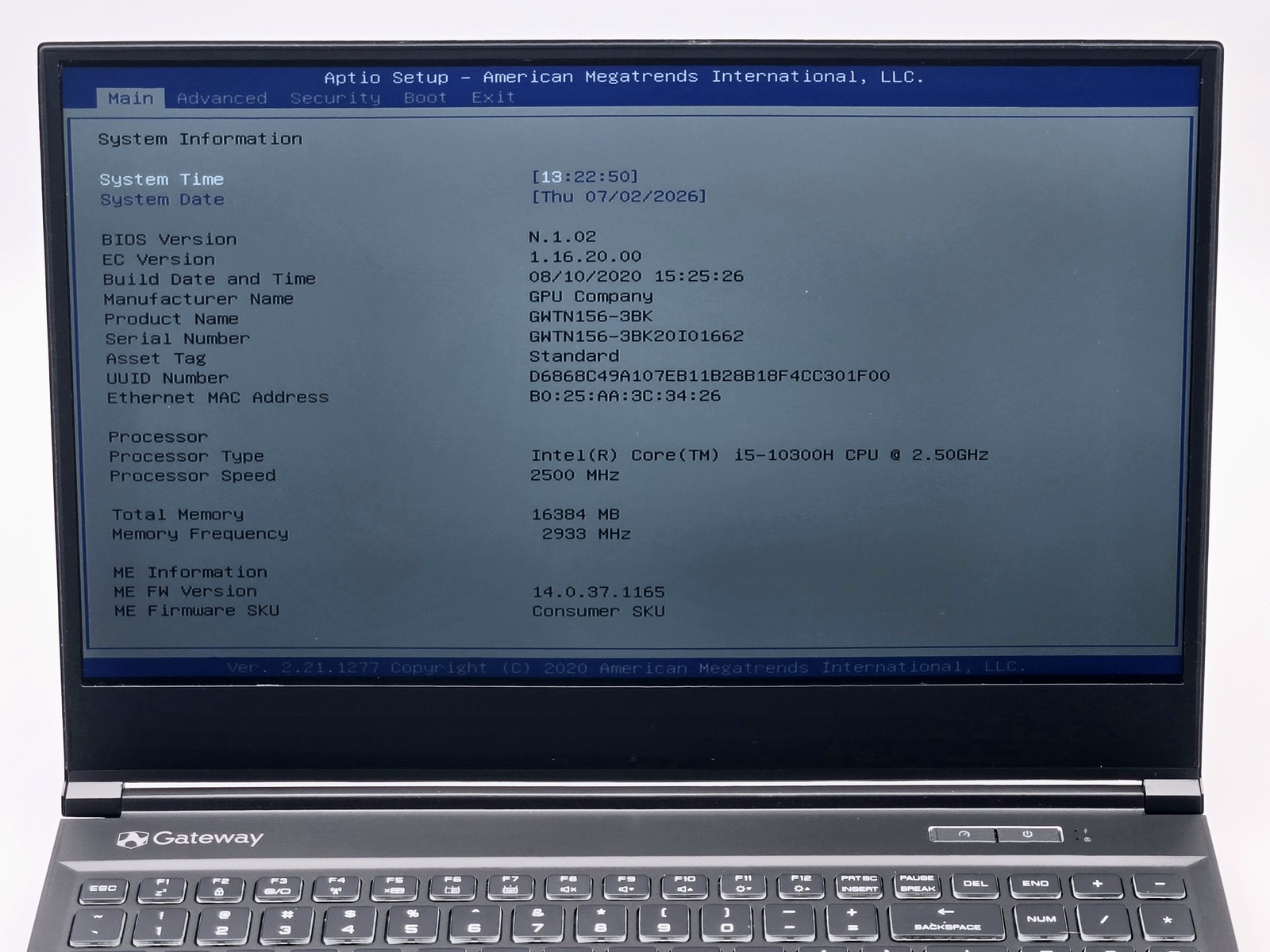 Gateway GWTN156-3BK 15″ FHD I5-10300H 256GB SSD 16GB W11 GeForce RTX 2060