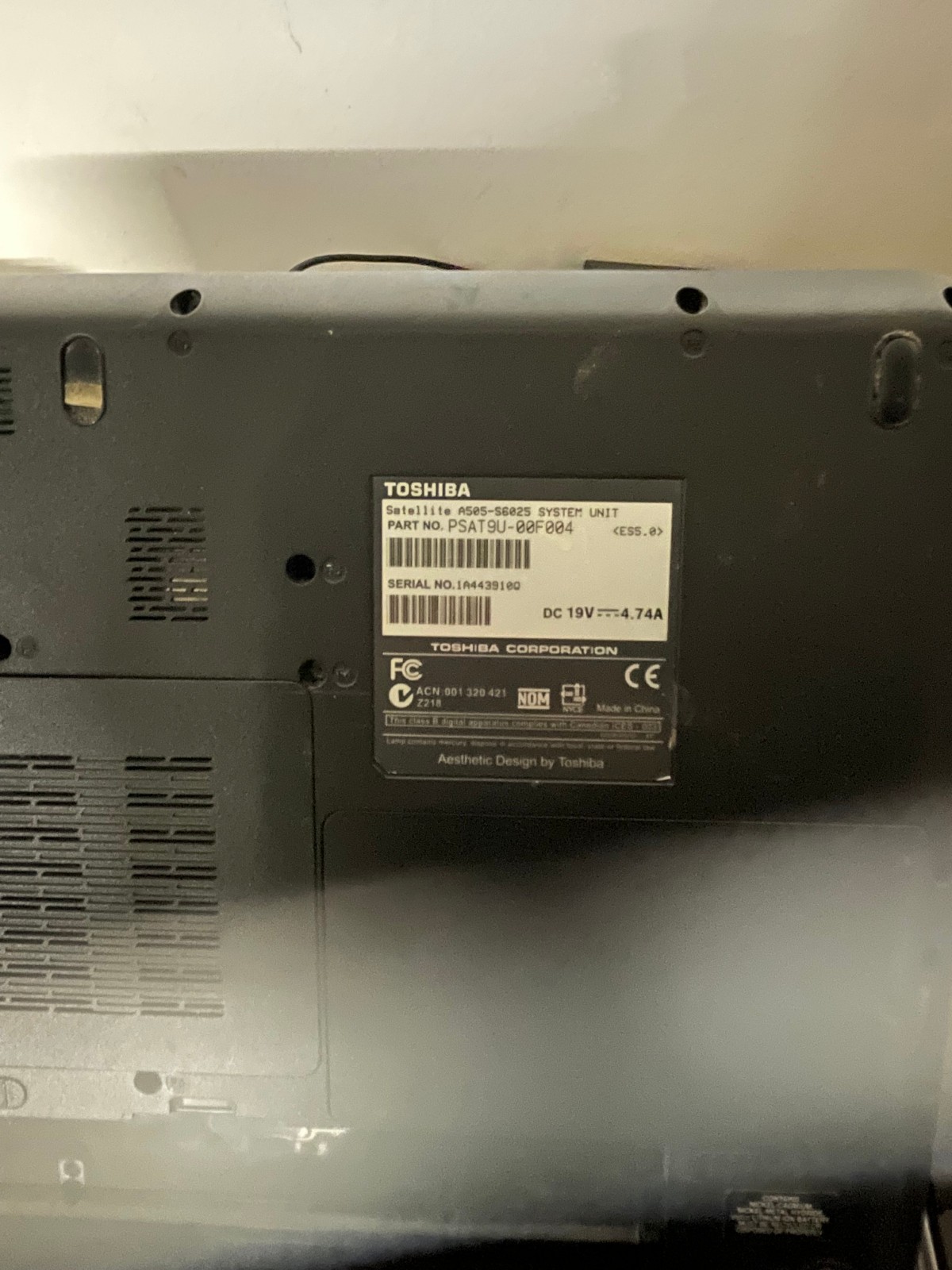 lot 4 Toshiba Satellite (2) A305, (2) A505 Laptops – Parts/Repair Wholesale