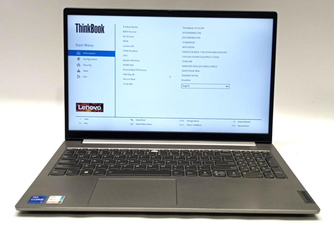 Lenovo ThinkBook 15 G4 IAP TOUCH i7-1255U@1.7 16GB RAM 512GB NVMe WIN11P WH802*!