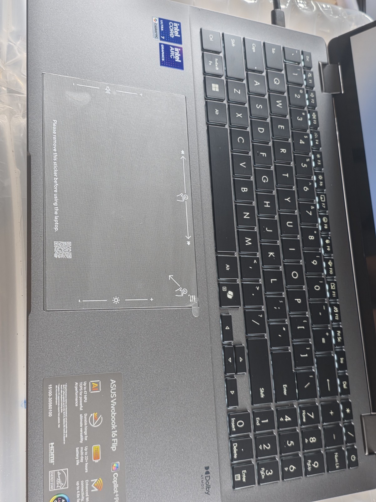 Asus VivoBook TP3607SA-PS77T 16″ 3K OLED Touch Ultra 7 258V 32GB 1TB W11H 2in1 A