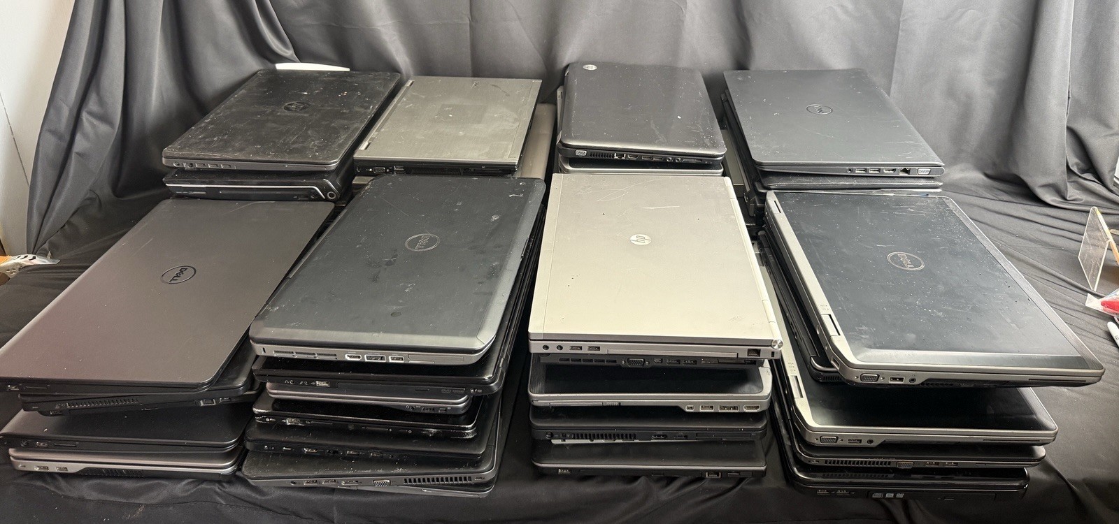 Lot of 48 Laptops Dell HP Lenovo ASUS i3 i5 i7 Tested to BIOS Parts/Repair