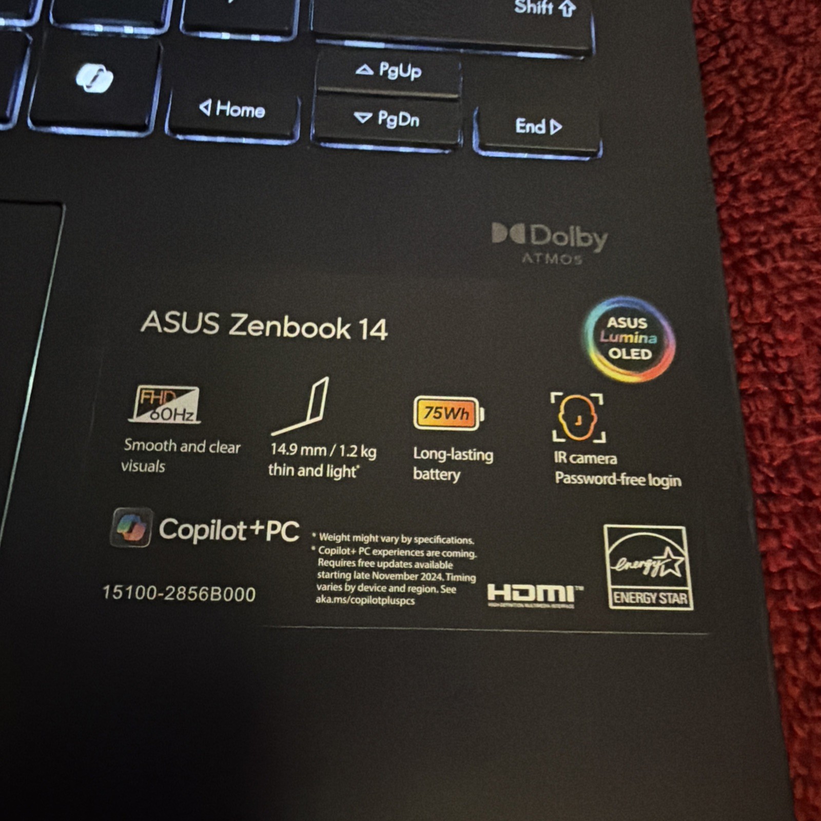 ASUS Zenbook 14 Touchscreen Laptop (1TB, AMD Ryzen AI 7 350, 32GB) Black *Read*