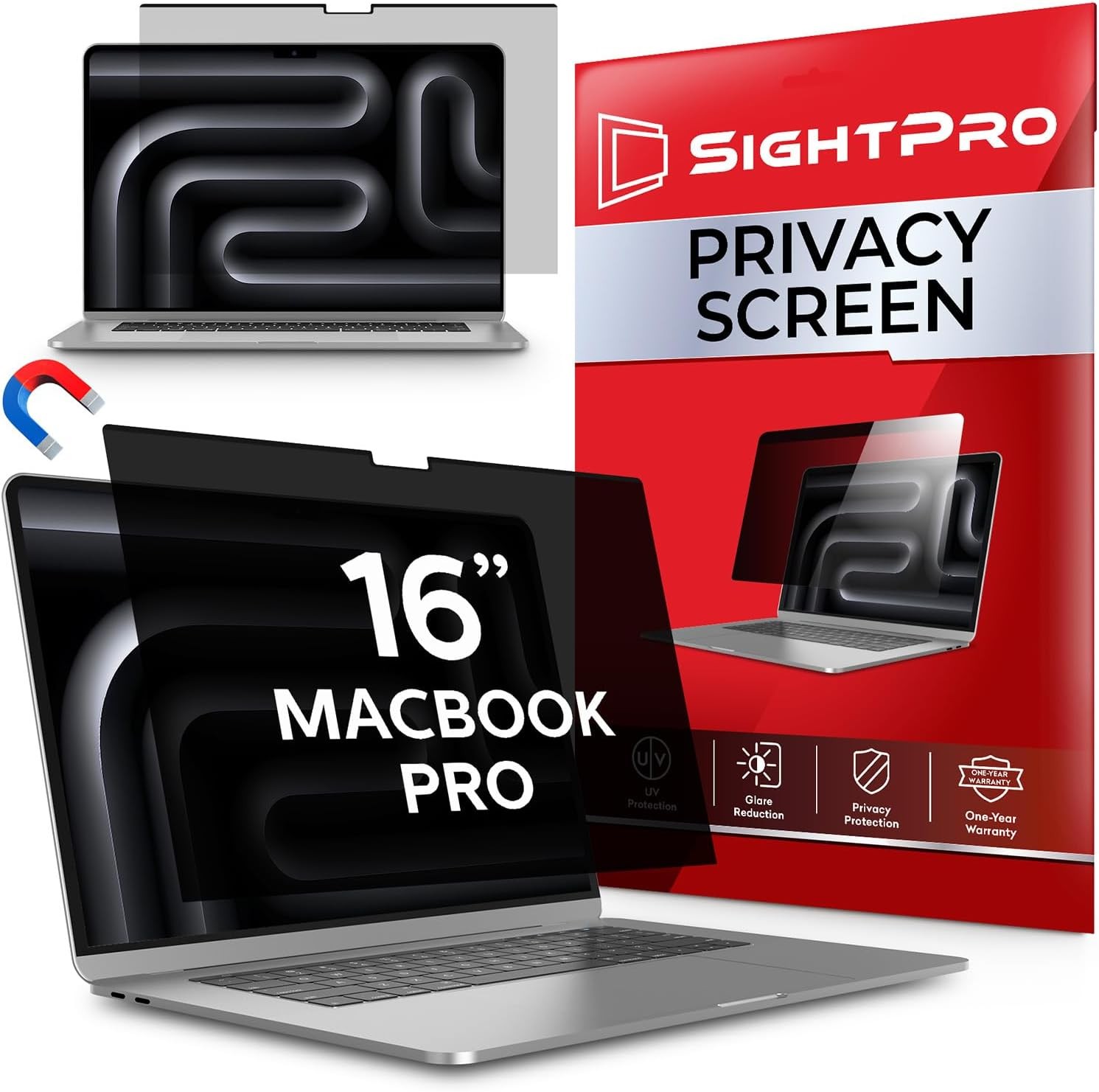 Magnetic Privacy Screen for MacBook Pro 16 Inch (2021-2026) Laptop Privacy Filte