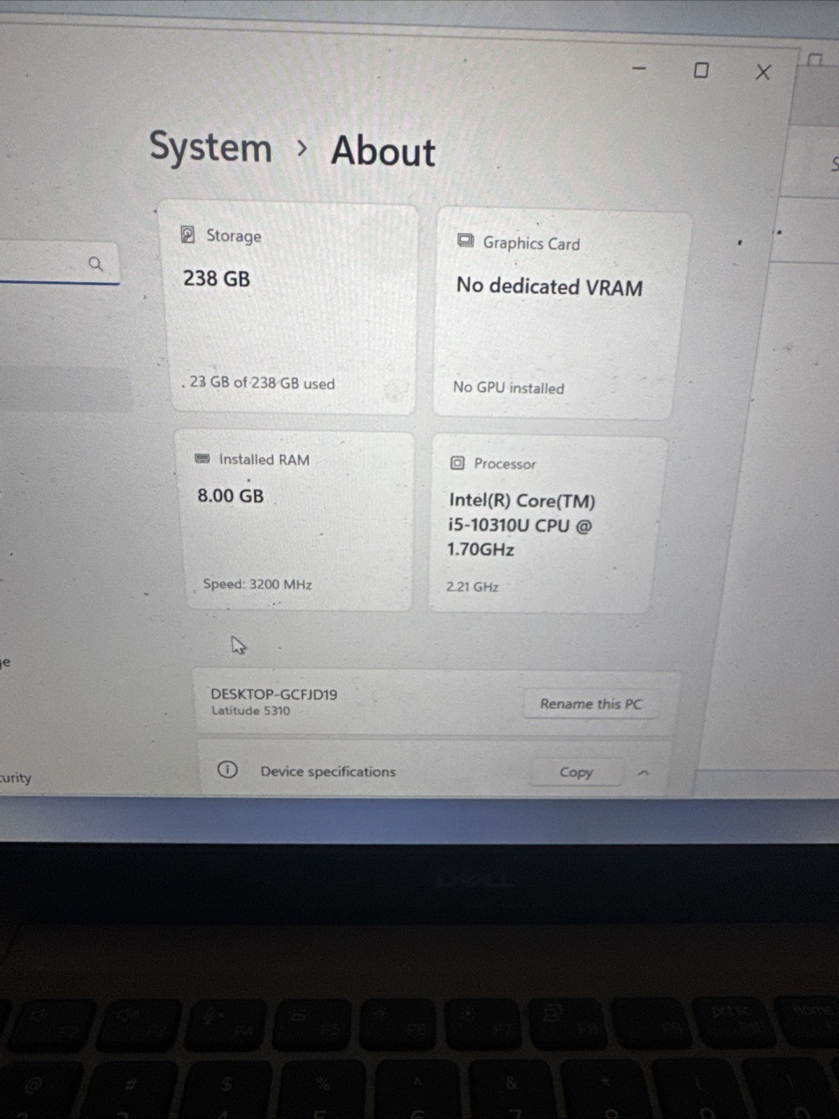 Dell Latitude 5310 i5 10th Gen Touchscreen Laptop 8GB RAM 256GB SSD W11 Pro