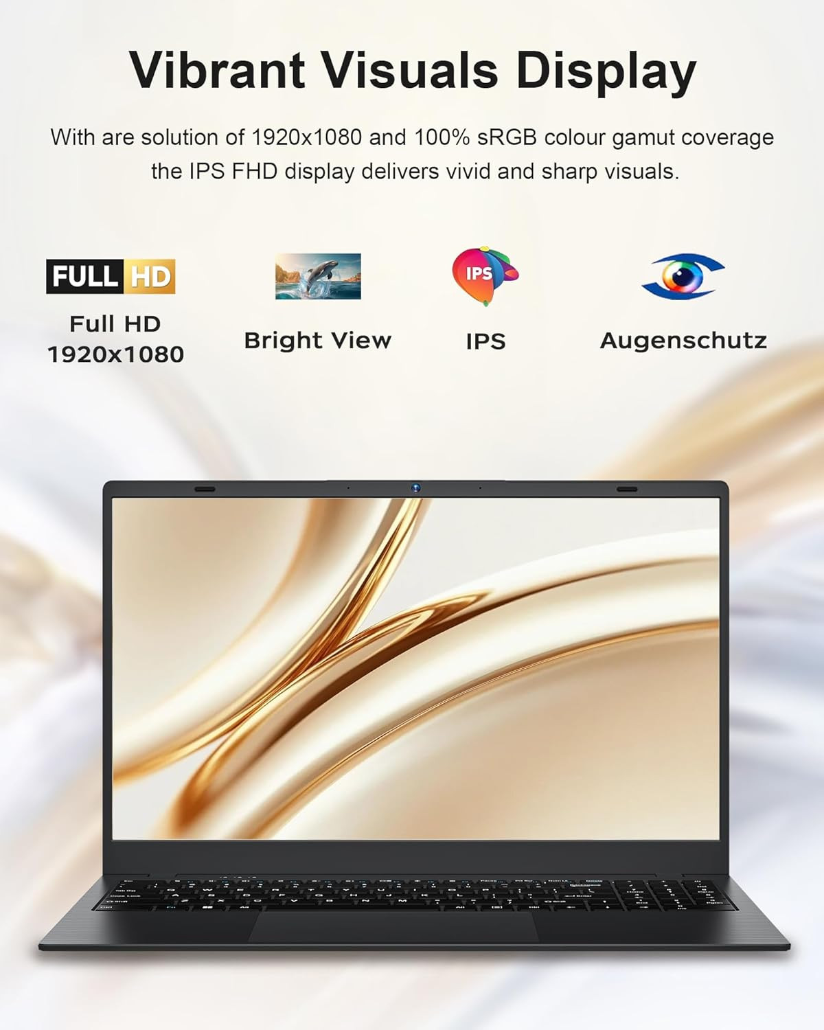 15.6″ Laptop Computer, Laptop with 16GB RAM 512B SSD, Gold 6500Y (Up to 3.4Ghz),