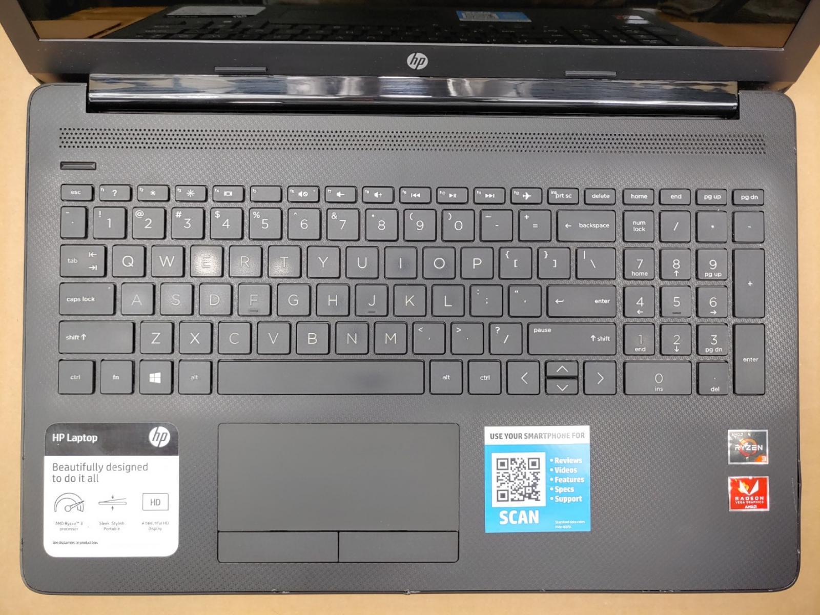 HP 15-db1076nr 15.6″ AMD Ryzen 3 3200U✔*NO RAM/NO SSD/NO AC**NO POWER**BAD JACK*