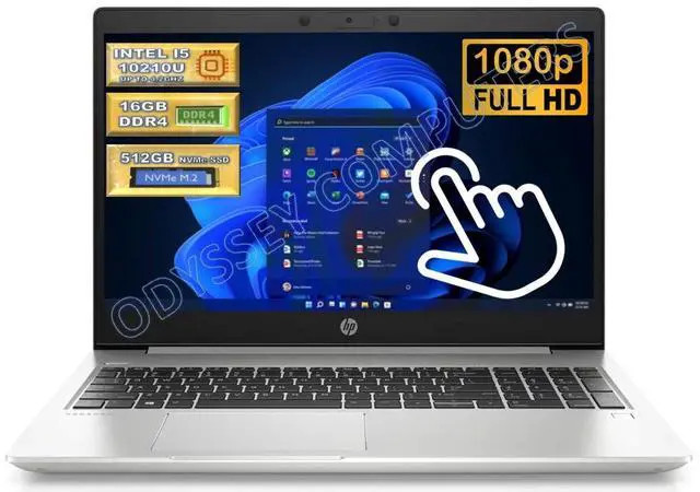 HP ProBook 450 G7 15.6 in FHD IPS Touch Business i5-10210U 16GB RAM 512GB NVMe