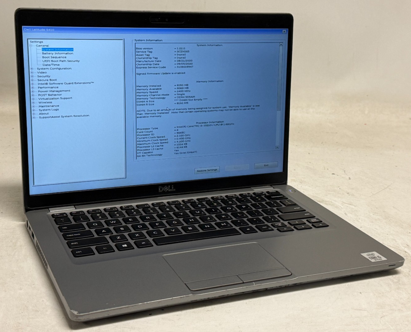 Dell Latitude 5410 Touch 14″ (i5-10210u – 8GB RAM – 256GB SSD – Win11Home)