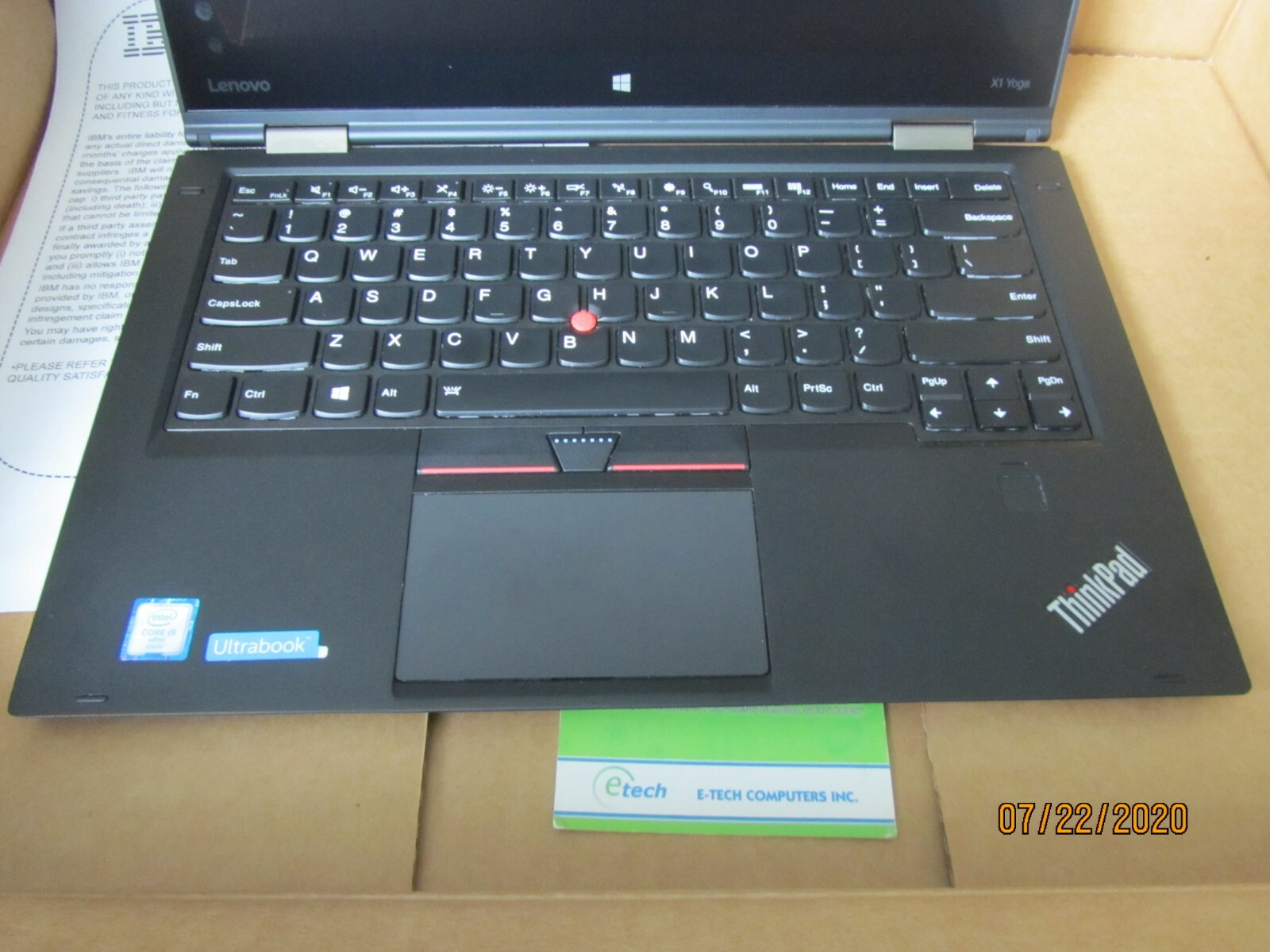 ThinkPad X1 Yoga i5-6300U 8GB RAM 512GB SSD, 14″ WQHD 2560×1440 Touch LCD Win10