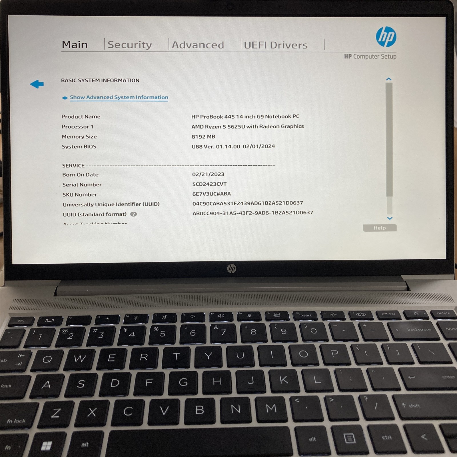 HP ProBook 445 G9 14″ Laptop Ryzen 5 5625U 2.3GHz – 8GB Ram – No Drive/Battery