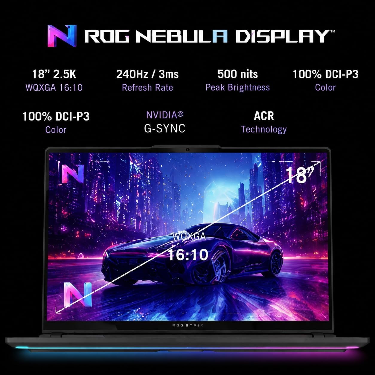 ASUS ROG Strix G18 18″ 2.5K WQXGA Core Ultra 9 275HX 32GB DDR5 2TB SSD W11P