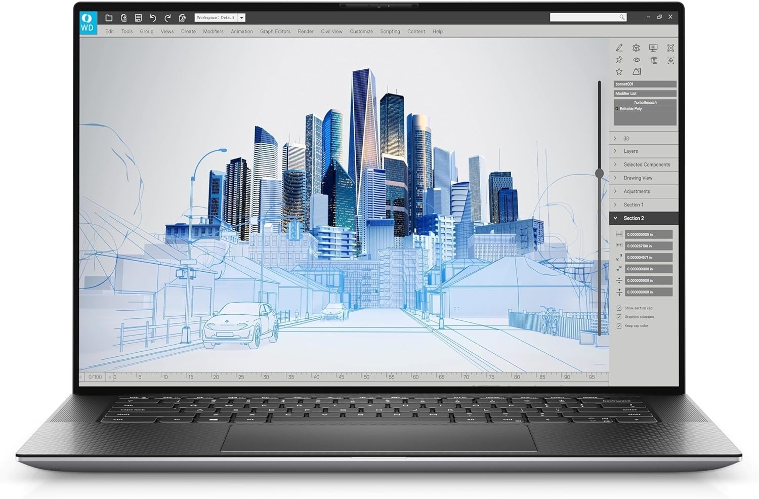 15.6″ DELL Precisio Laptop: i5QC up to 4.60 GHz! 16GB RAM – 1TB NVME SSD