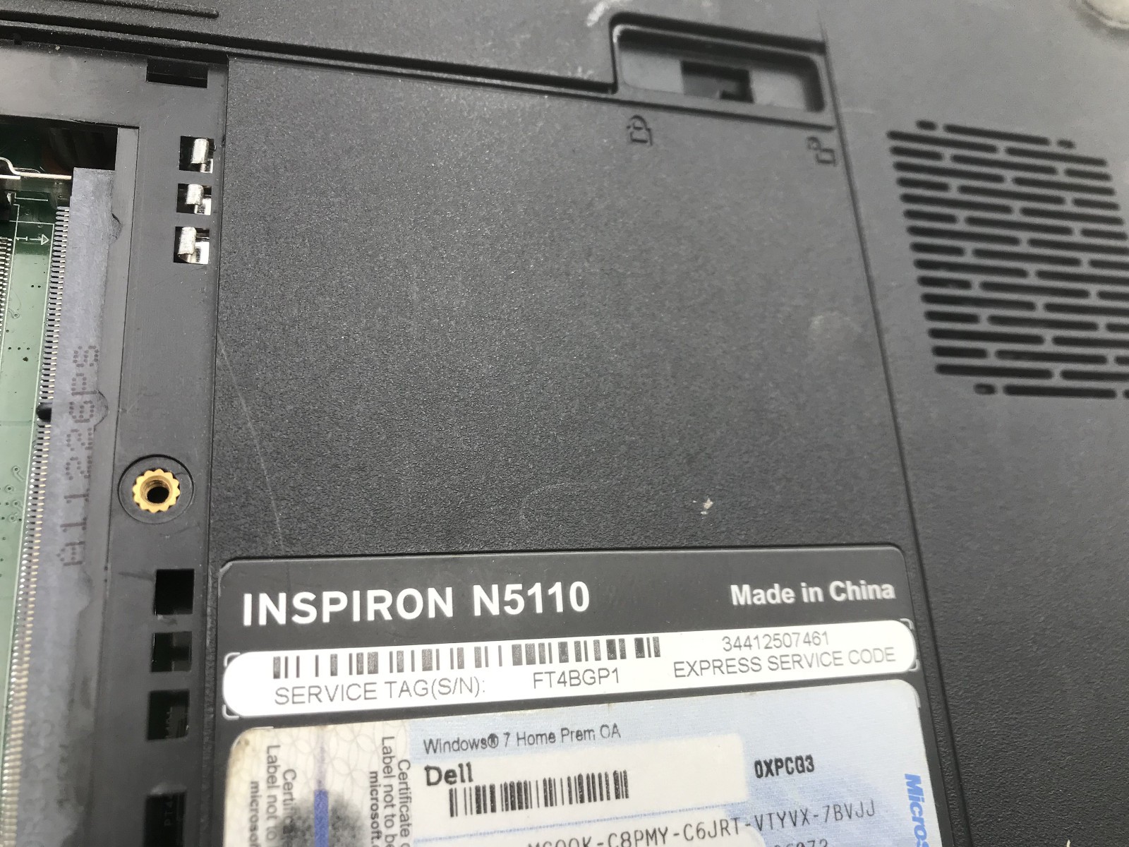 DELL INSPIRON N5110 – FOR PARTS/REPAIR – INTEL I3 2ND GEN – NO RAM -READ DESC-BB