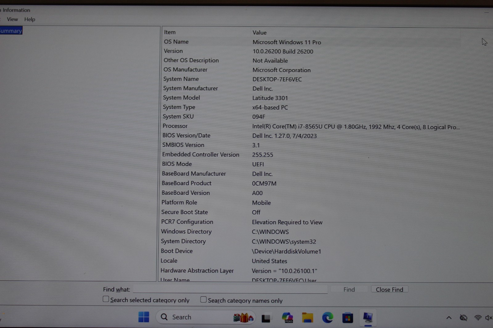 Dell Latitude 3301 I7-8565U 250GB NvME 8GB DDR4 Win11Pro- See Description