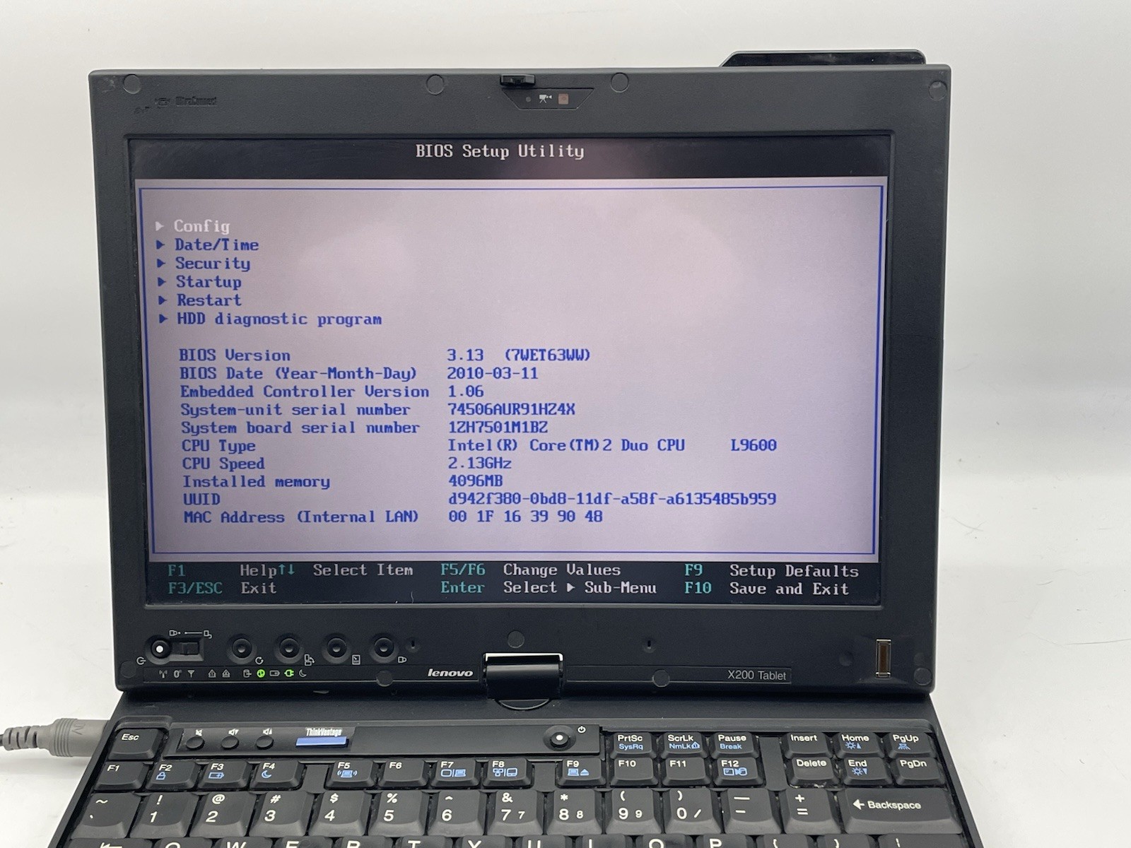 🔥🔥🔥 Lenovo ThinkPad X200 7450-6AU 12″ Tablet Intel C2D No HDD No OS